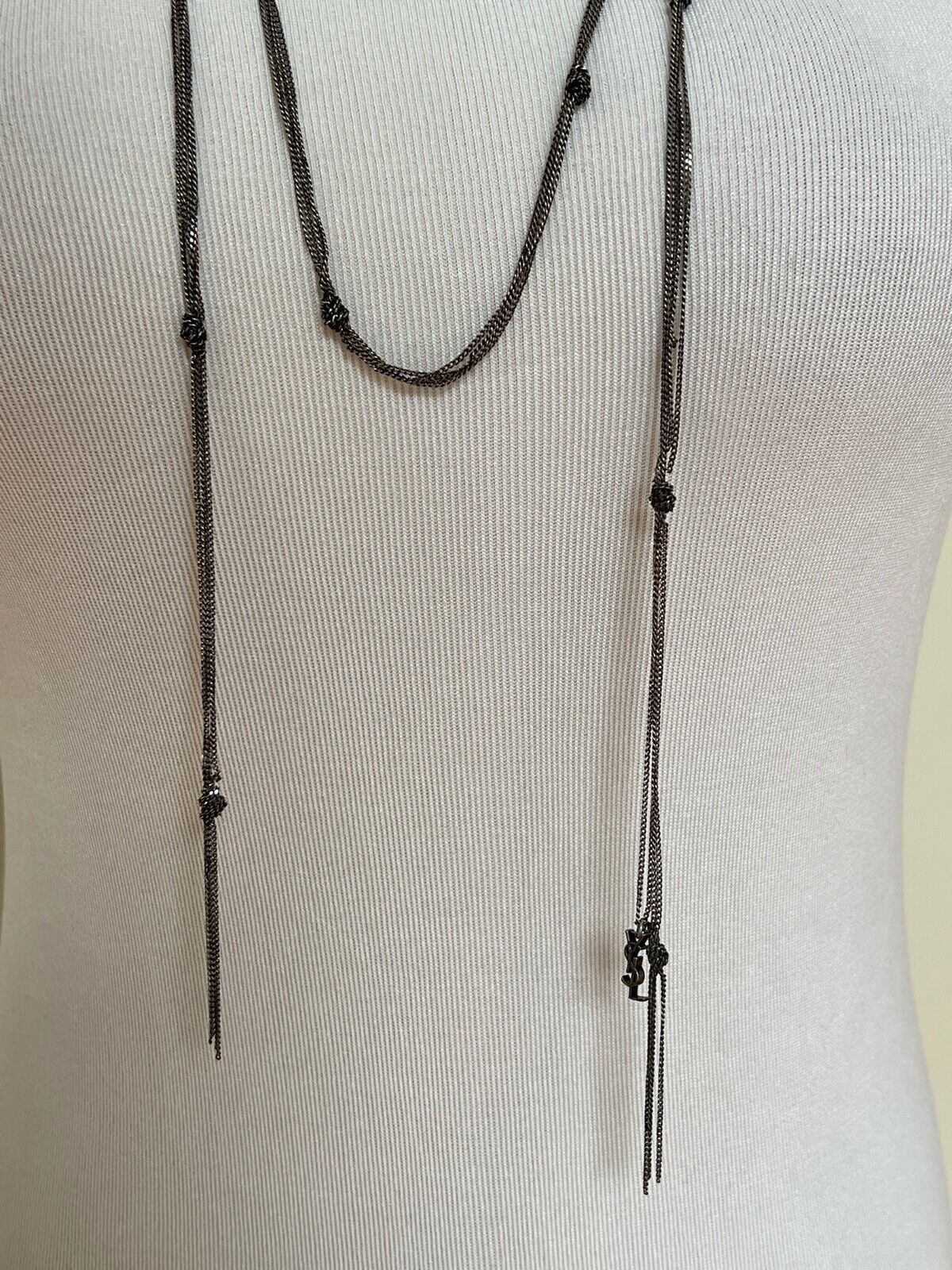 Yves Saint Laurent Necklace Chain in Silver Size ONE SIZE - 8 Thumbnail