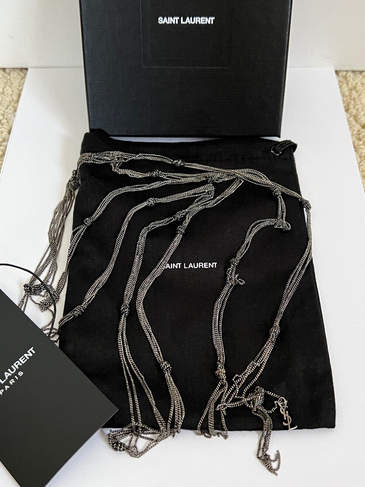 Yves Saint Laurent Necklace Chain in Silver Size ONE SIZE - 2 Thumbnail