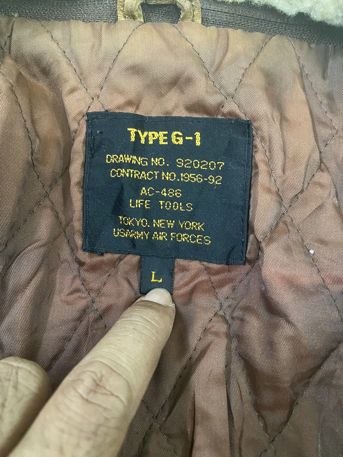 Other Flyers Type G-1 Brown Leather Jacket Size US L / EU 52-54 / 3 - 8 Thumbnail