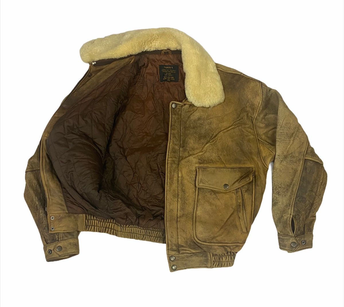 Other Flyers Type G-1 Brown Leather Jacket Size US L / EU 52-54 / 3 - 3 Thumbnail