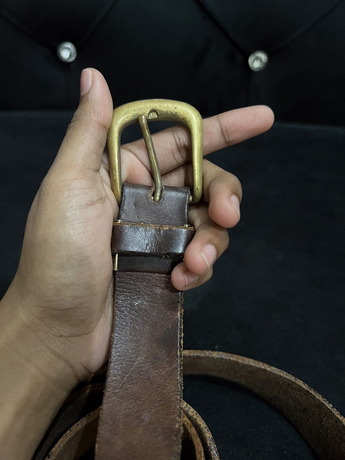 Leather Unbrand Leather Buckle Belt Size ONE SIZE - 5 Thumbnail