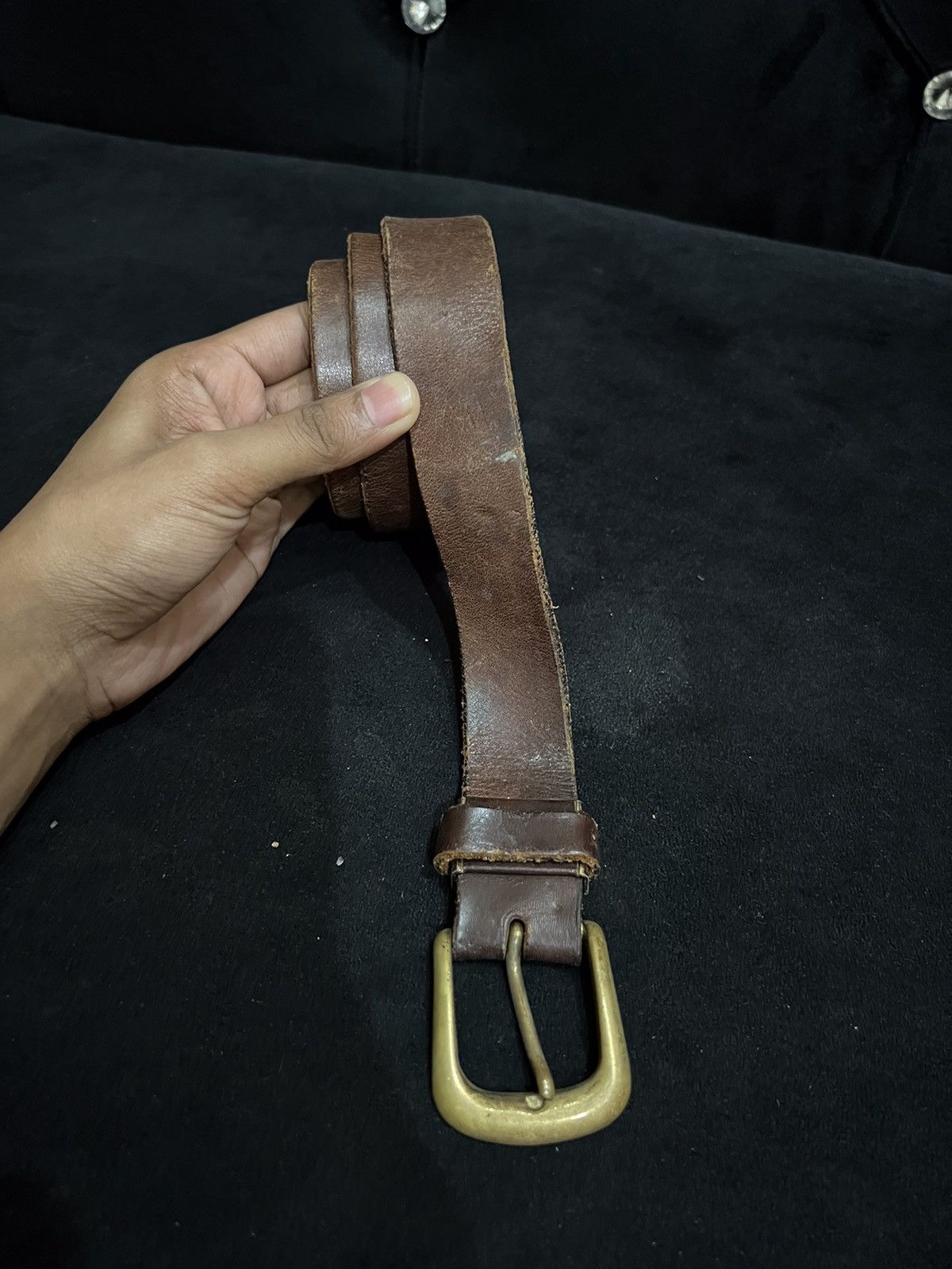 Leather Unbrand Leather Buckle Belt Size ONE SIZE - 3 Thumbnail