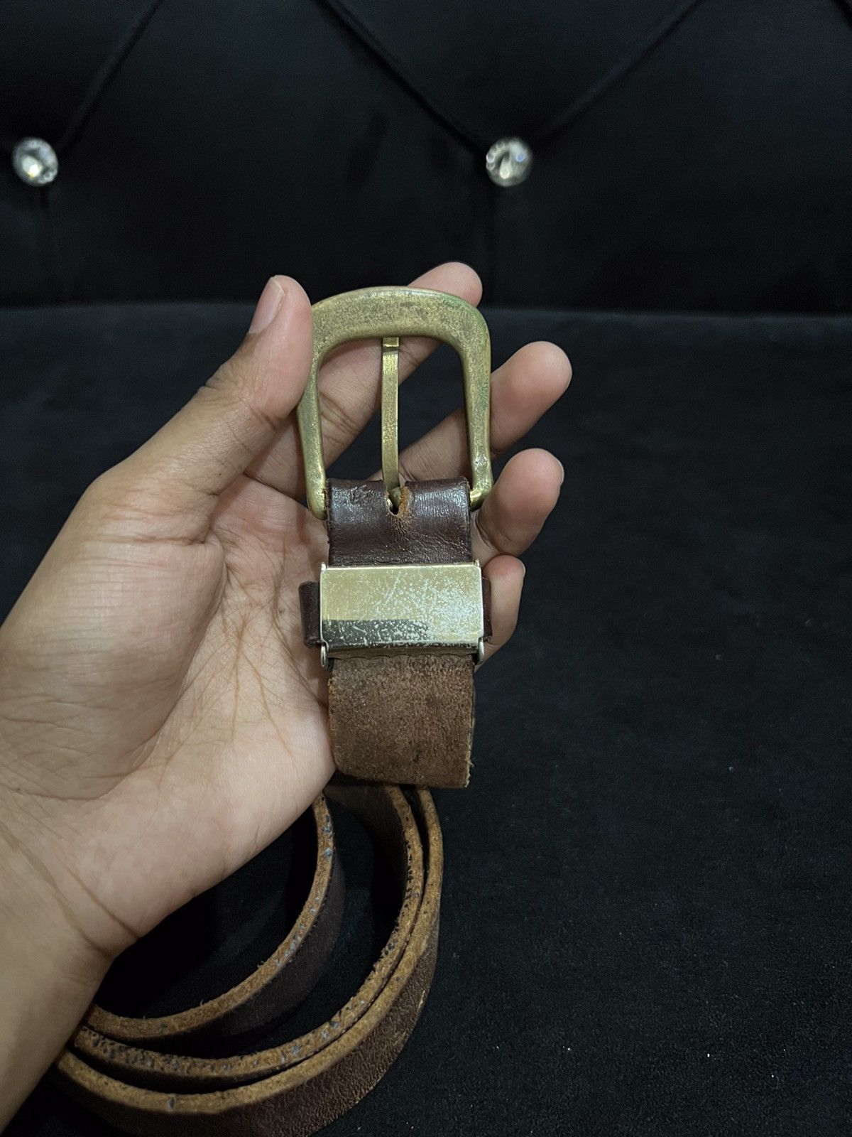 Leather Unbrand Leather Buckle Belt Size ONE SIZE - 4 Thumbnail