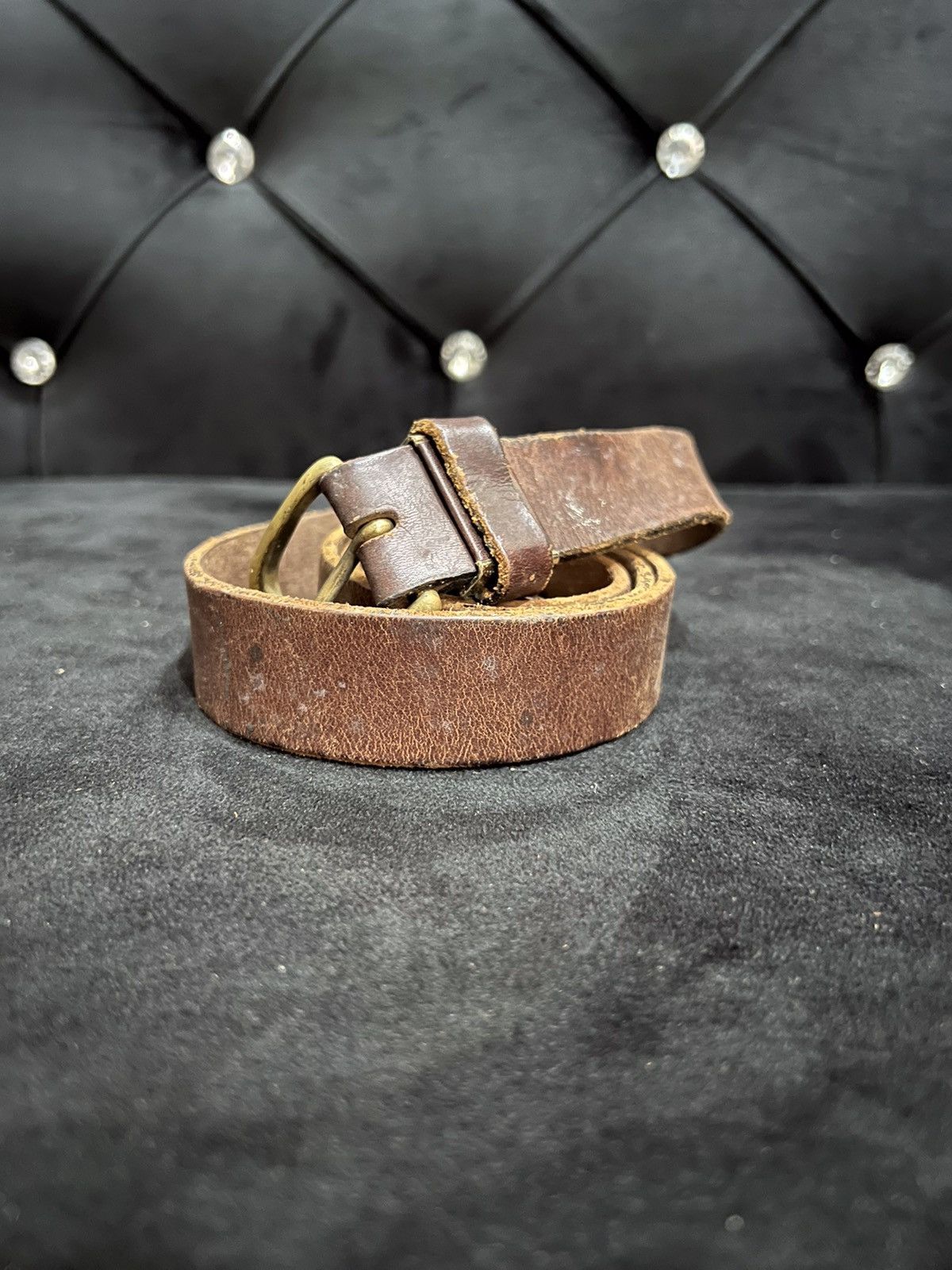 Leather Unbrand Leather Buckle Belt Size ONE SIZE - 2 Thumbnail