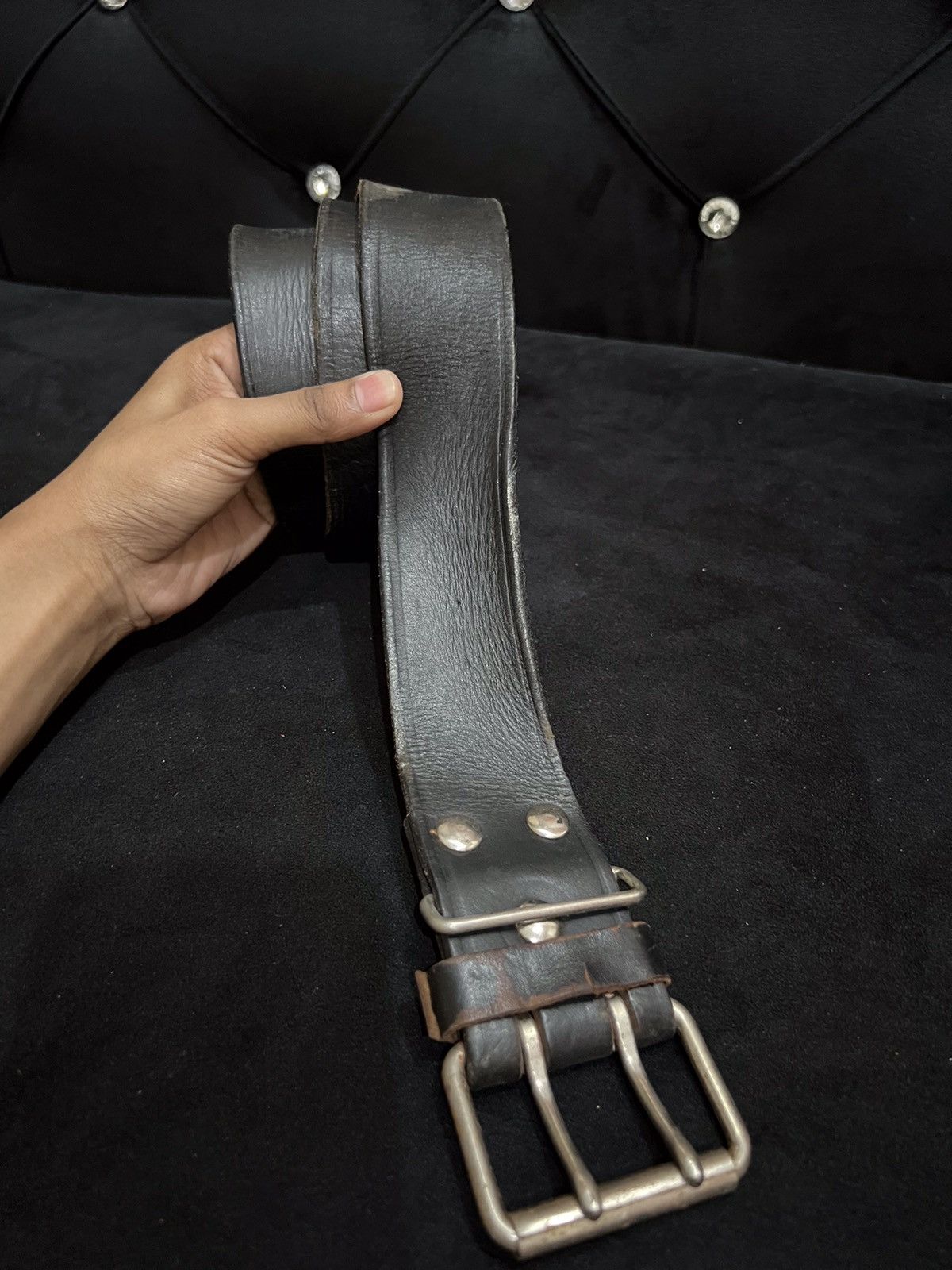 Leather Unbrand Leather Buckle Belt Size ONE SIZE - 4 Thumbnail