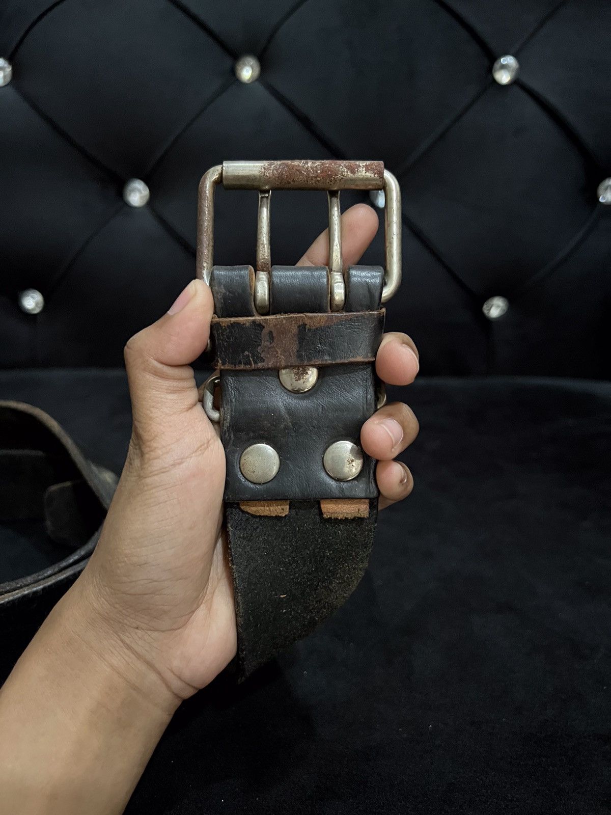 Leather Unbrand Leather Buckle Belt Size ONE SIZE - 5 Thumbnail