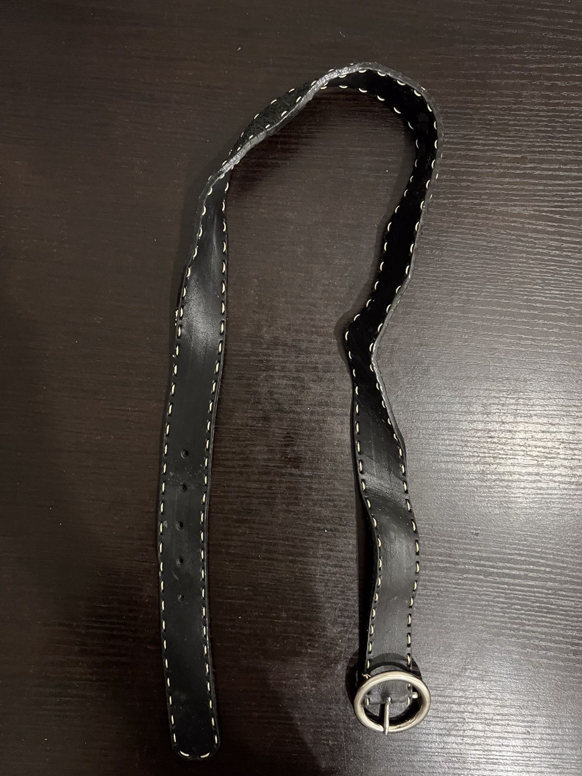 Leather Leather Embroidery Belt Size ONE SIZE - 6 Thumbnail