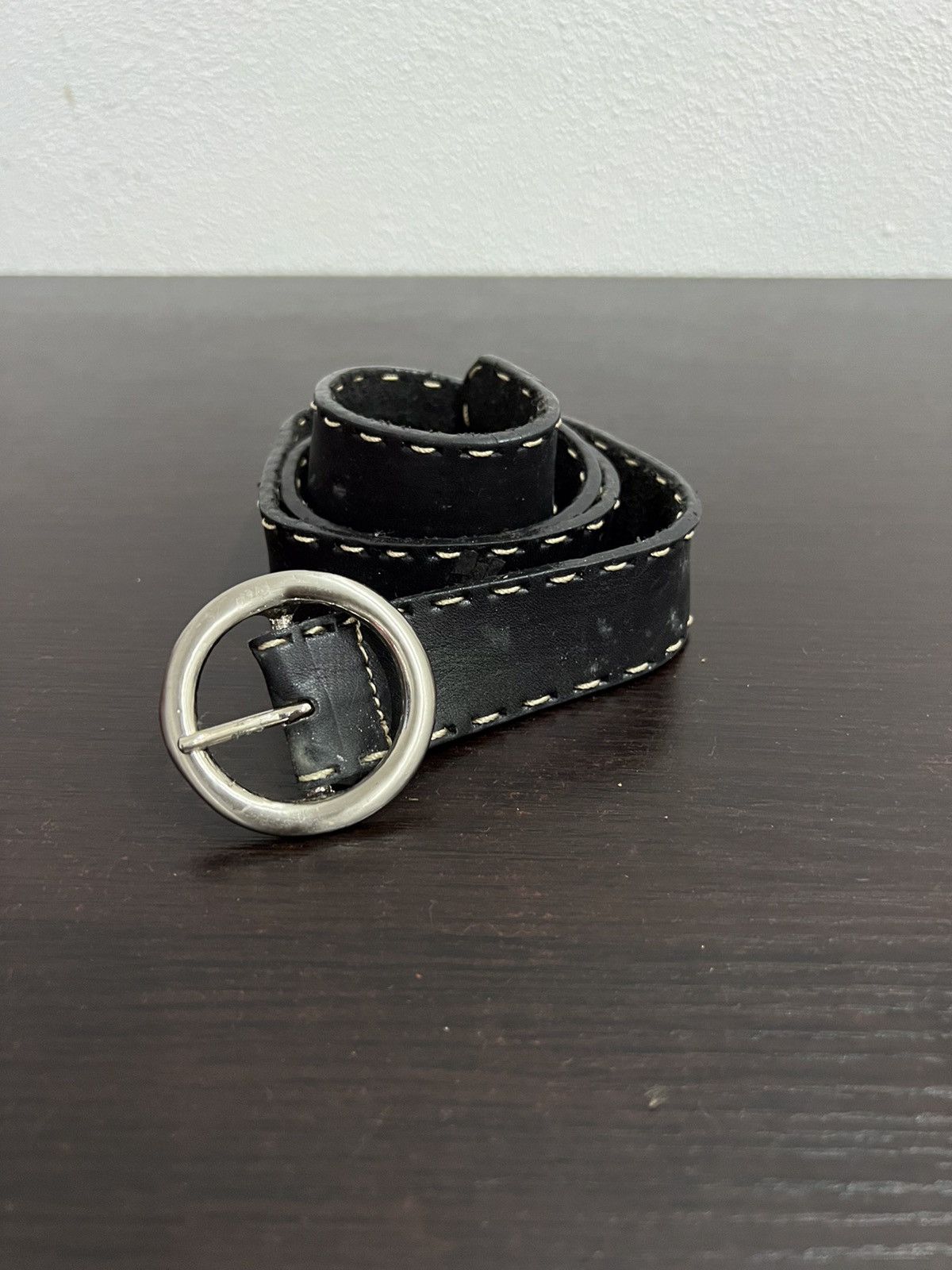Leather Leather Embroidery Belt Size ONE SIZE - 3 Thumbnail