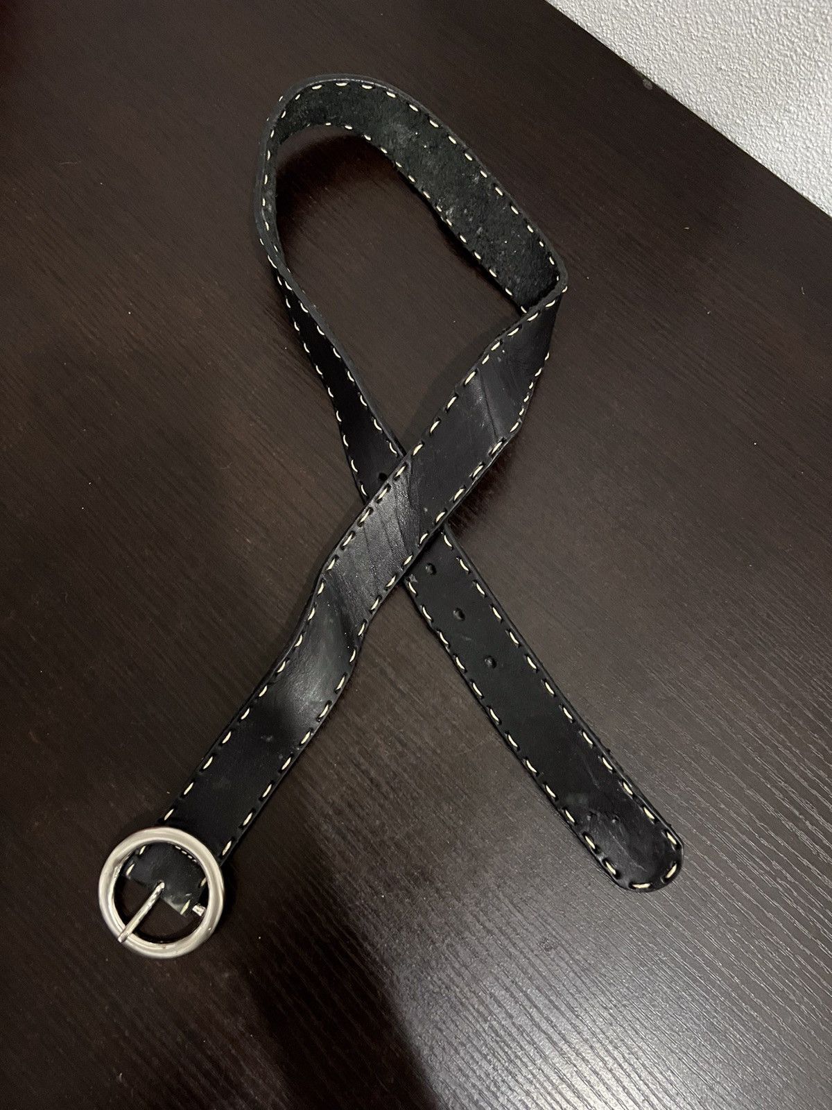 Leather Leather Embroidery Belt Size ONE SIZE - 10 Thumbnail