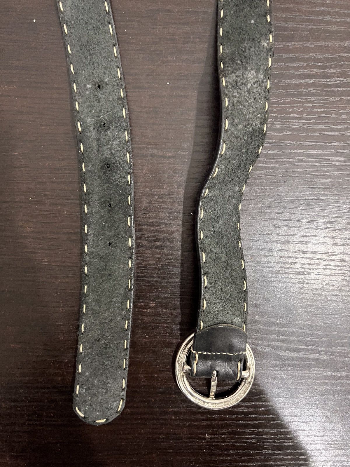Leather Leather Embroidery Belt Size ONE SIZE - 7 Thumbnail