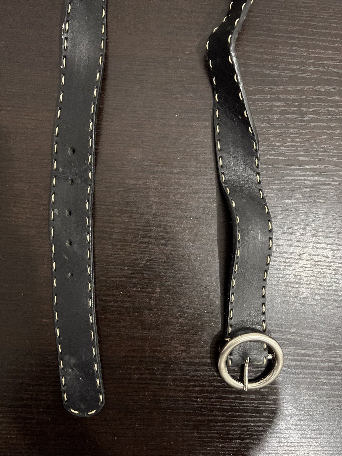 Leather Leather Embroidery Belt Size ONE SIZE - 4 Thumbnail