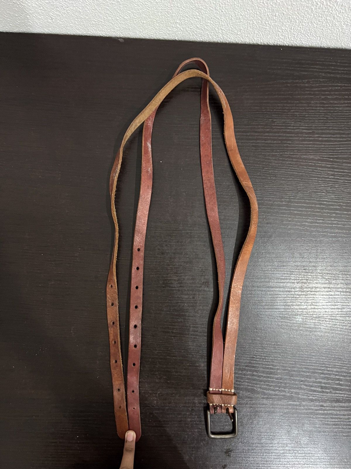 Leather Leather Rare Design Belt Size ONE SIZE - 7 Thumbnail