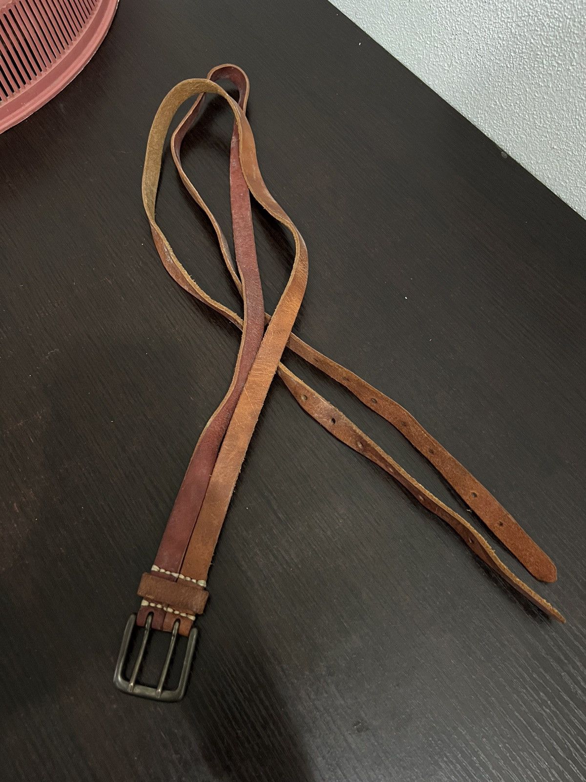 Leather Leather Rare Design Belt Size ONE SIZE - 14 Thumbnail