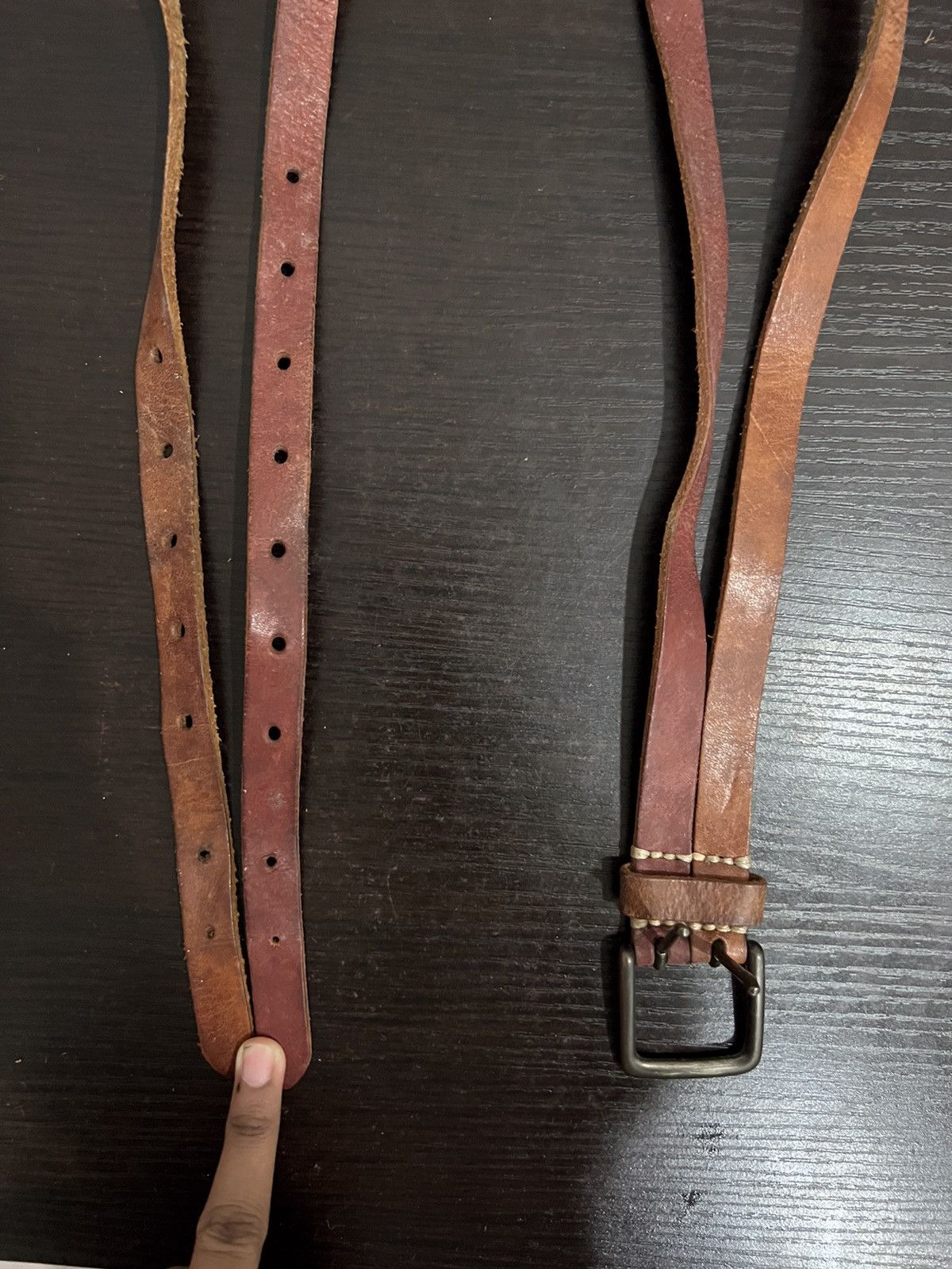 Leather Leather Rare Design Belt Size ONE SIZE - 8 Thumbnail