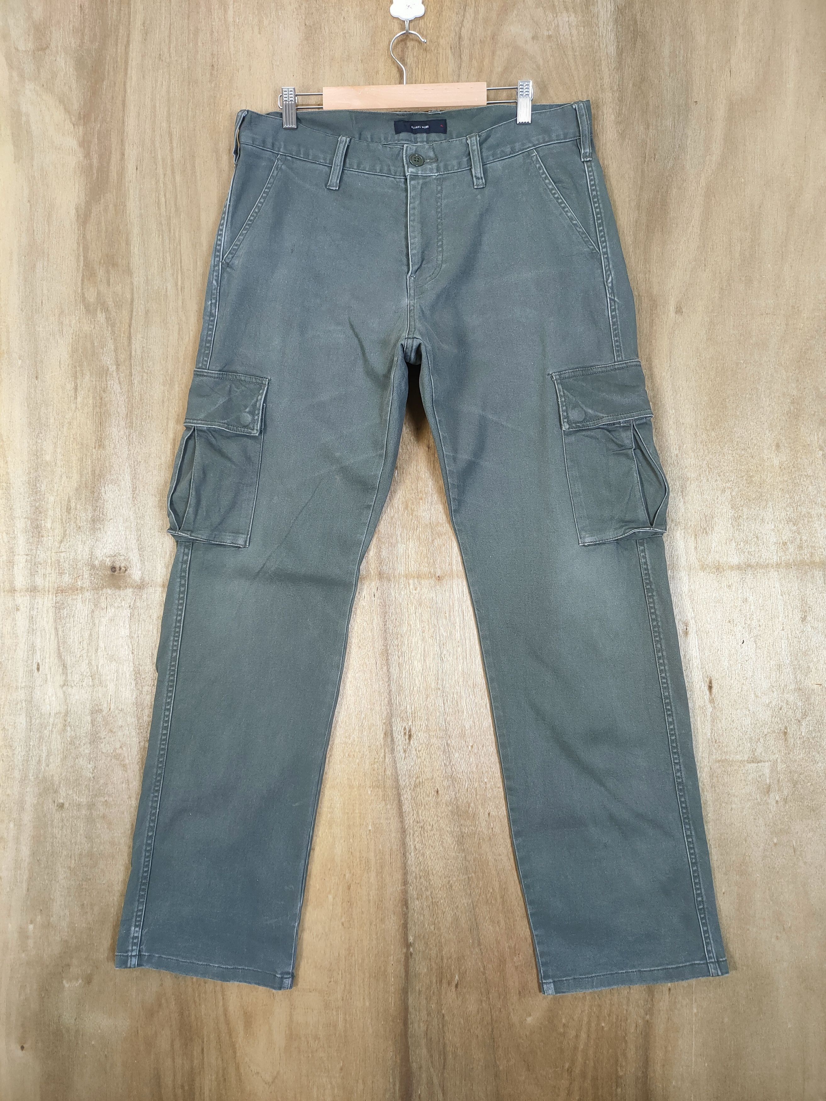 image of Vintage Global Work Cargo Pants in Green, Men's (Size 36)