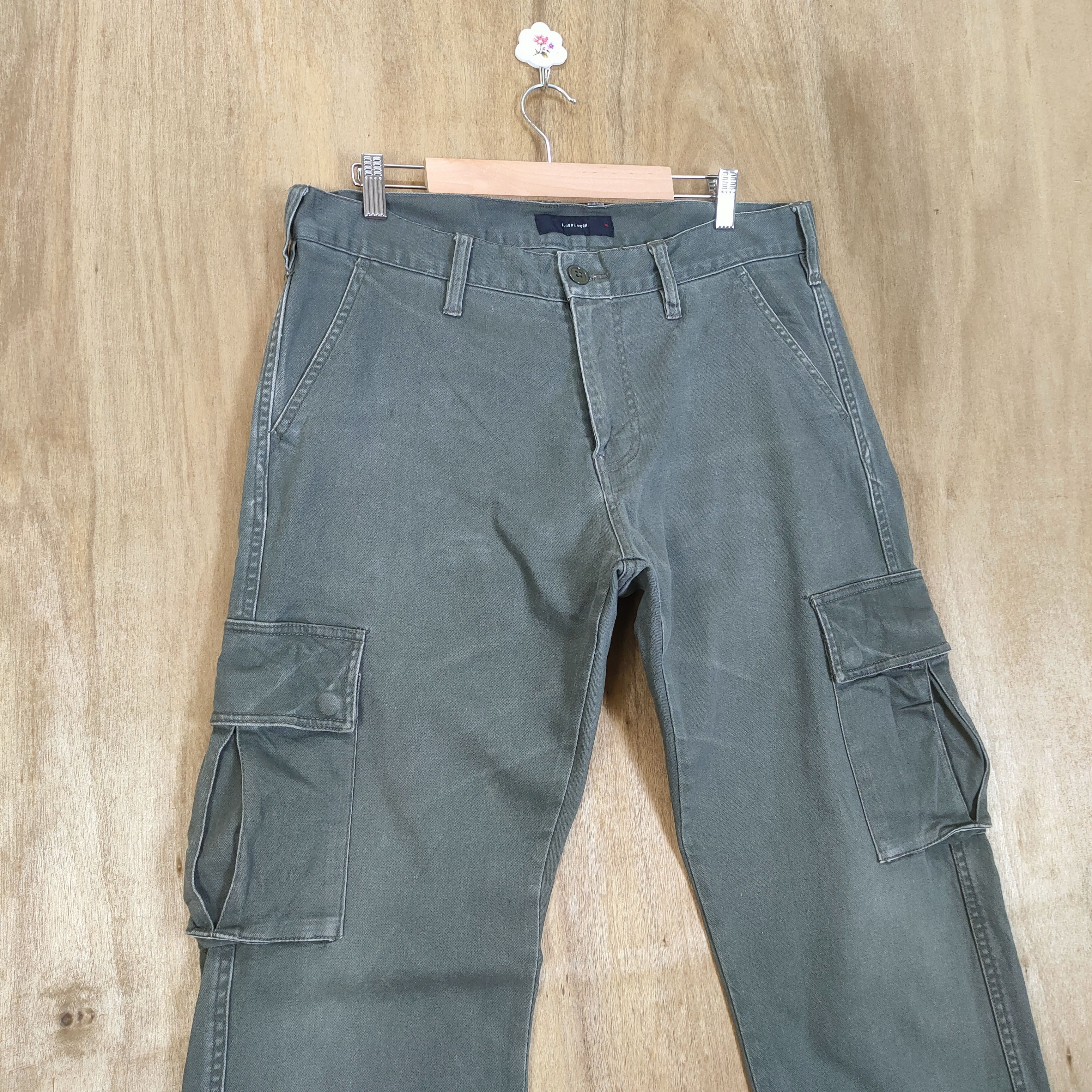 Global Work × Japanese Brand VINTAGE GLOBAL WORK CARGO PANTS Size US 36 / EU 52 - 4 Thumbnail