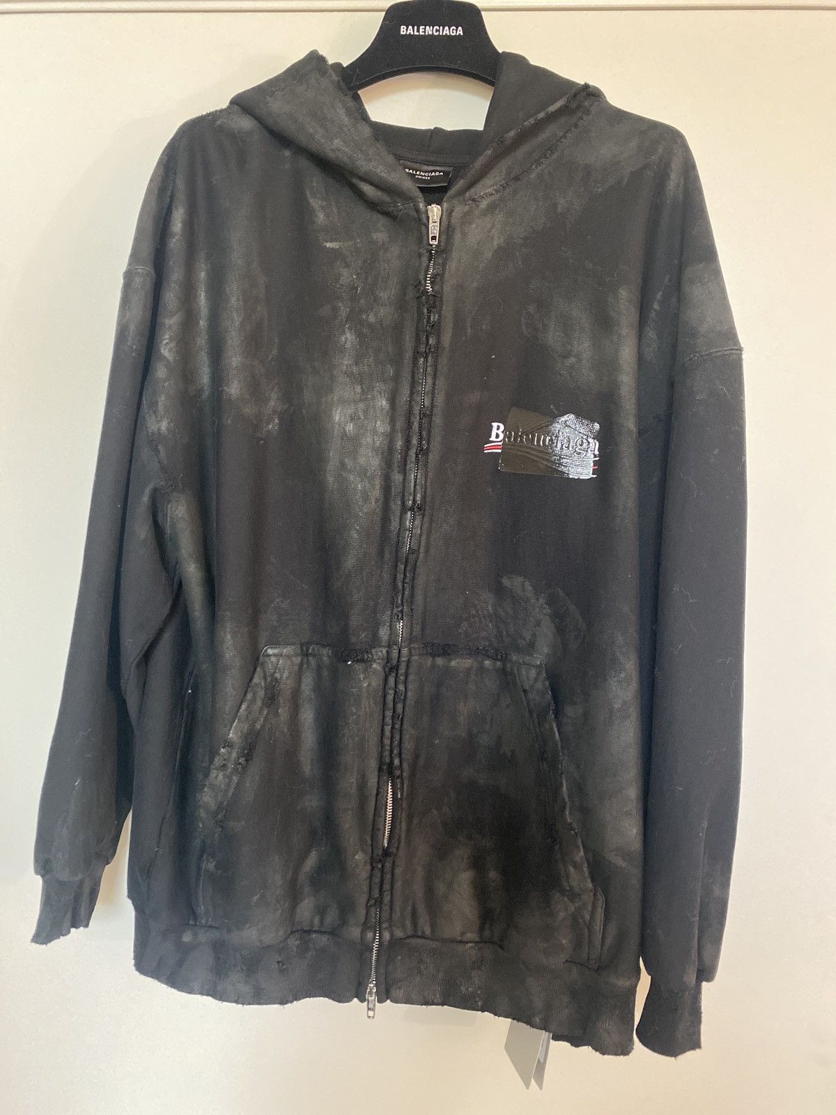 Balenciaga Balenciaga black Gaffer Zip-Up hoodie | Grailed