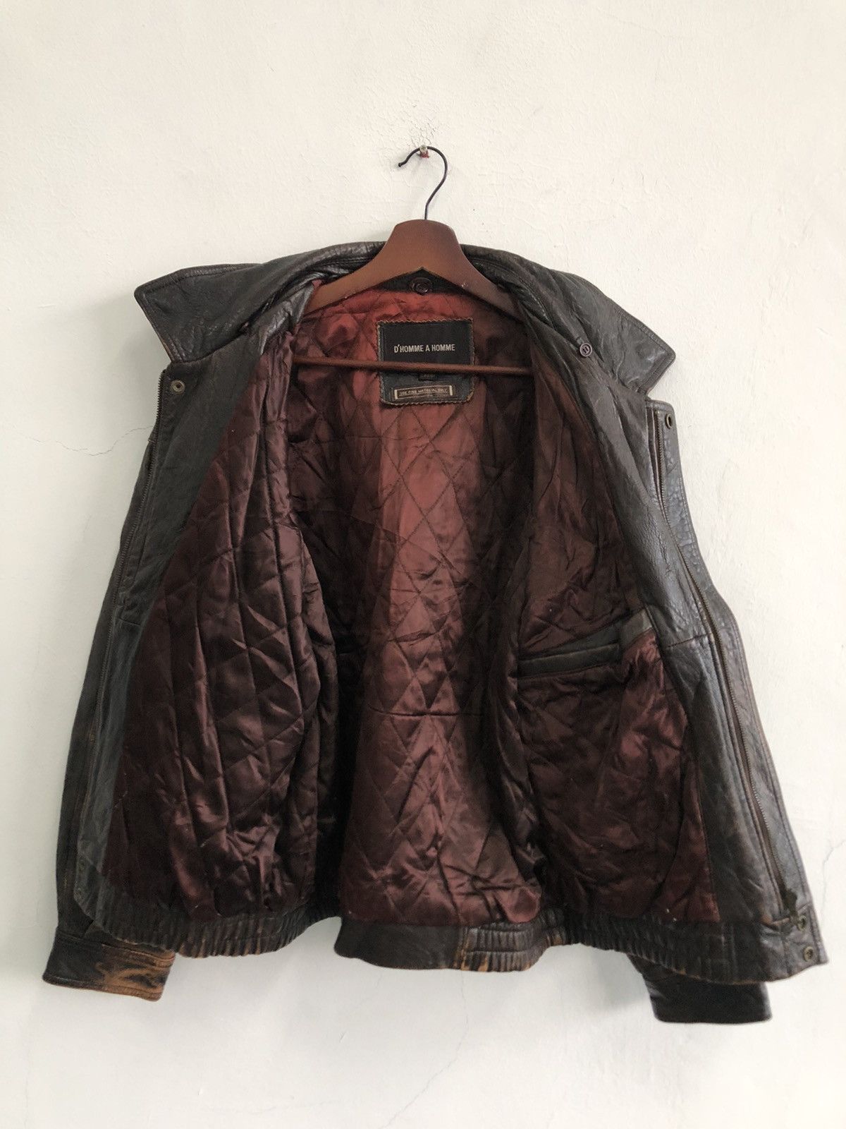 Vintage D'Homme A Homme Leather Jacket Size US L / EU 52-54 / 3 - 11 Thumbnail