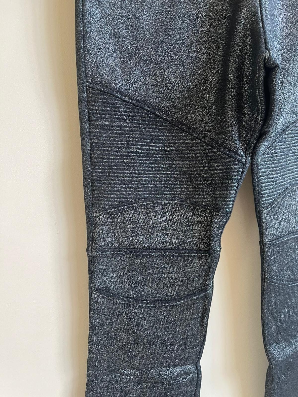 Balmain Metallic Dark Grey Biker Sweats in Dark Grey Size US 32 / EU 48 - 4 Thumbnail