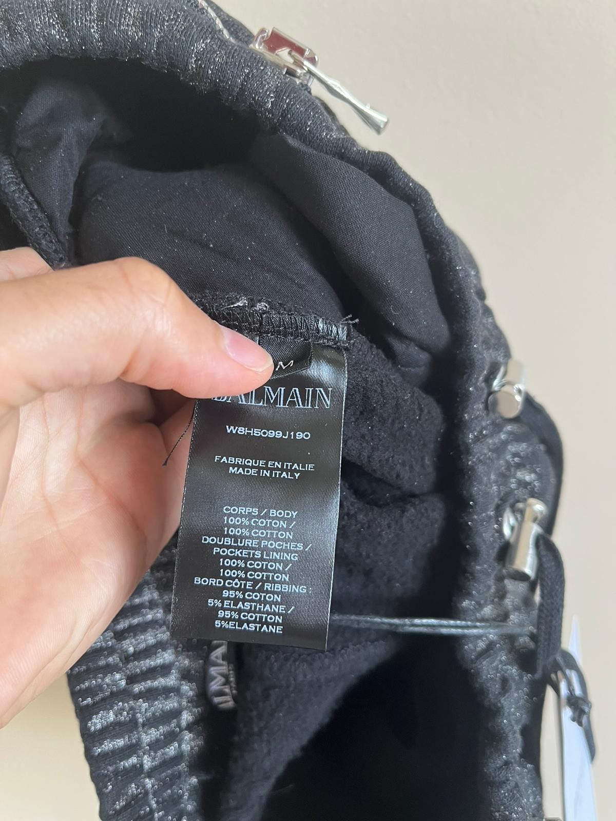 Balmain Metallic Dark Grey Biker Sweats in Dark Grey Size US 32 / EU 48 - 19 Thumbnail