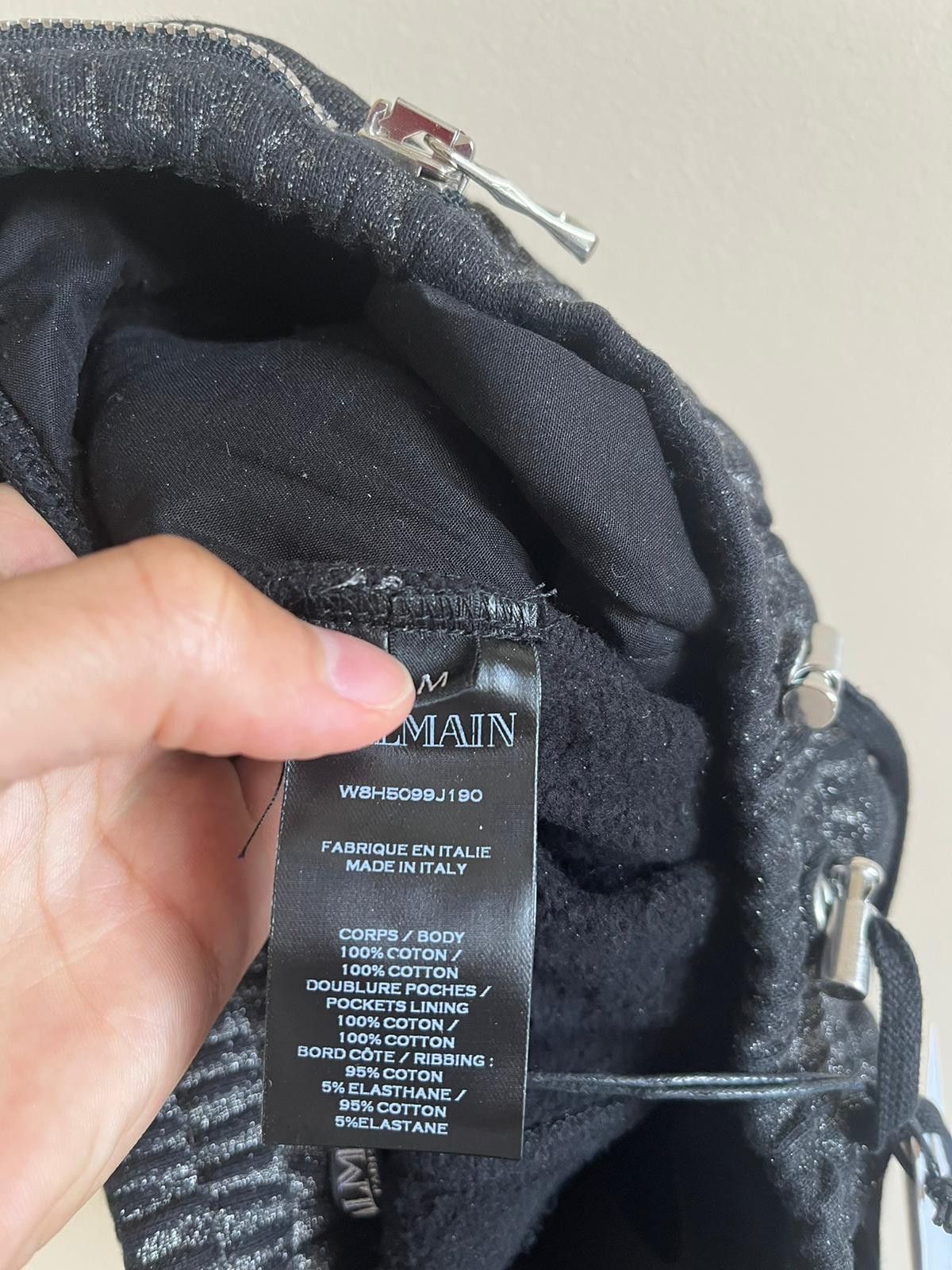 Balmain Metallic Dark Grey Biker Sweats in Dark Grey Size US 32 / EU 48 - 17 Thumbnail