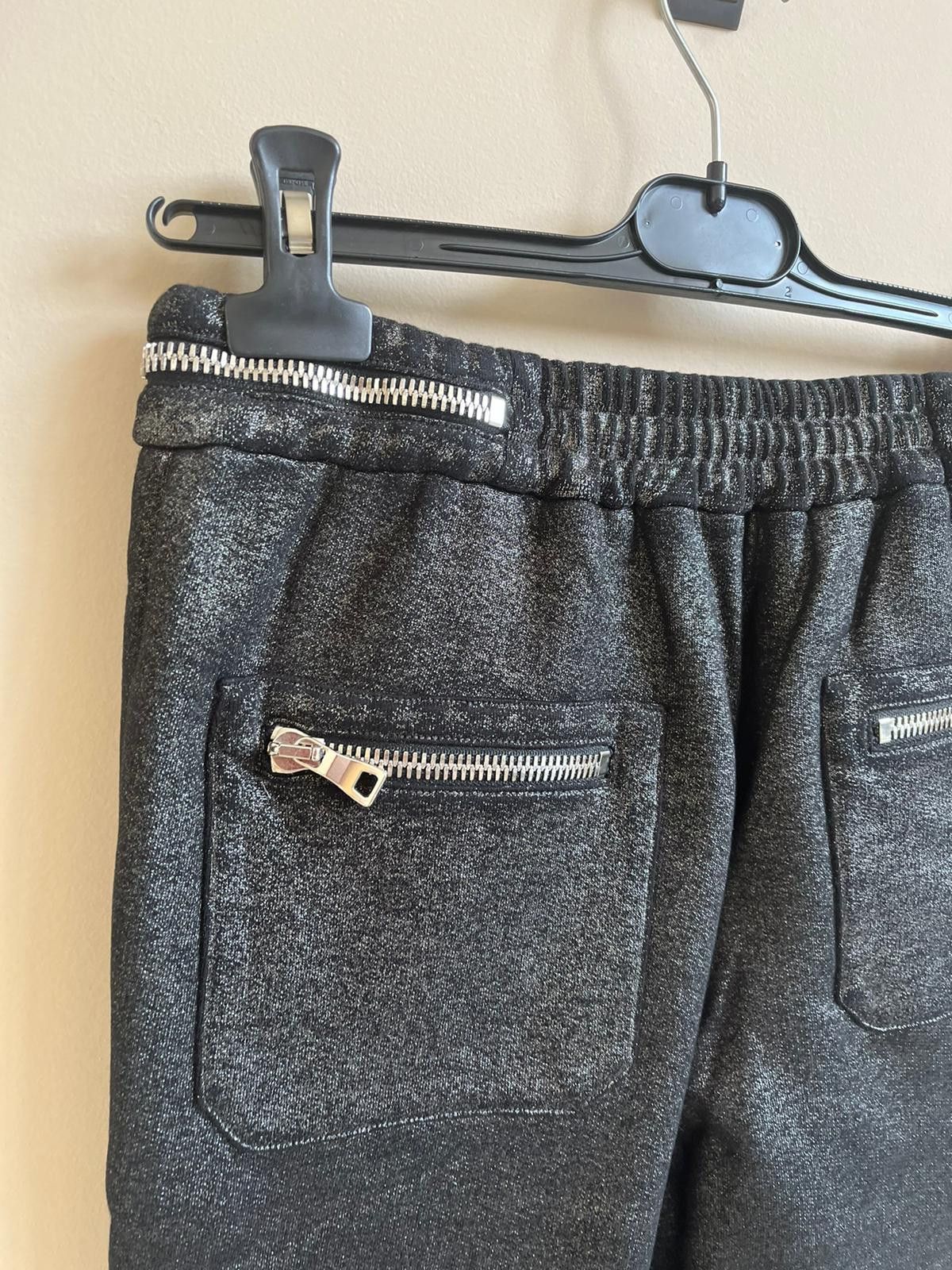 Balmain Metallic Dark Grey Biker Sweats in Dark Grey Size US 32 / EU 48 - 16 Thumbnail