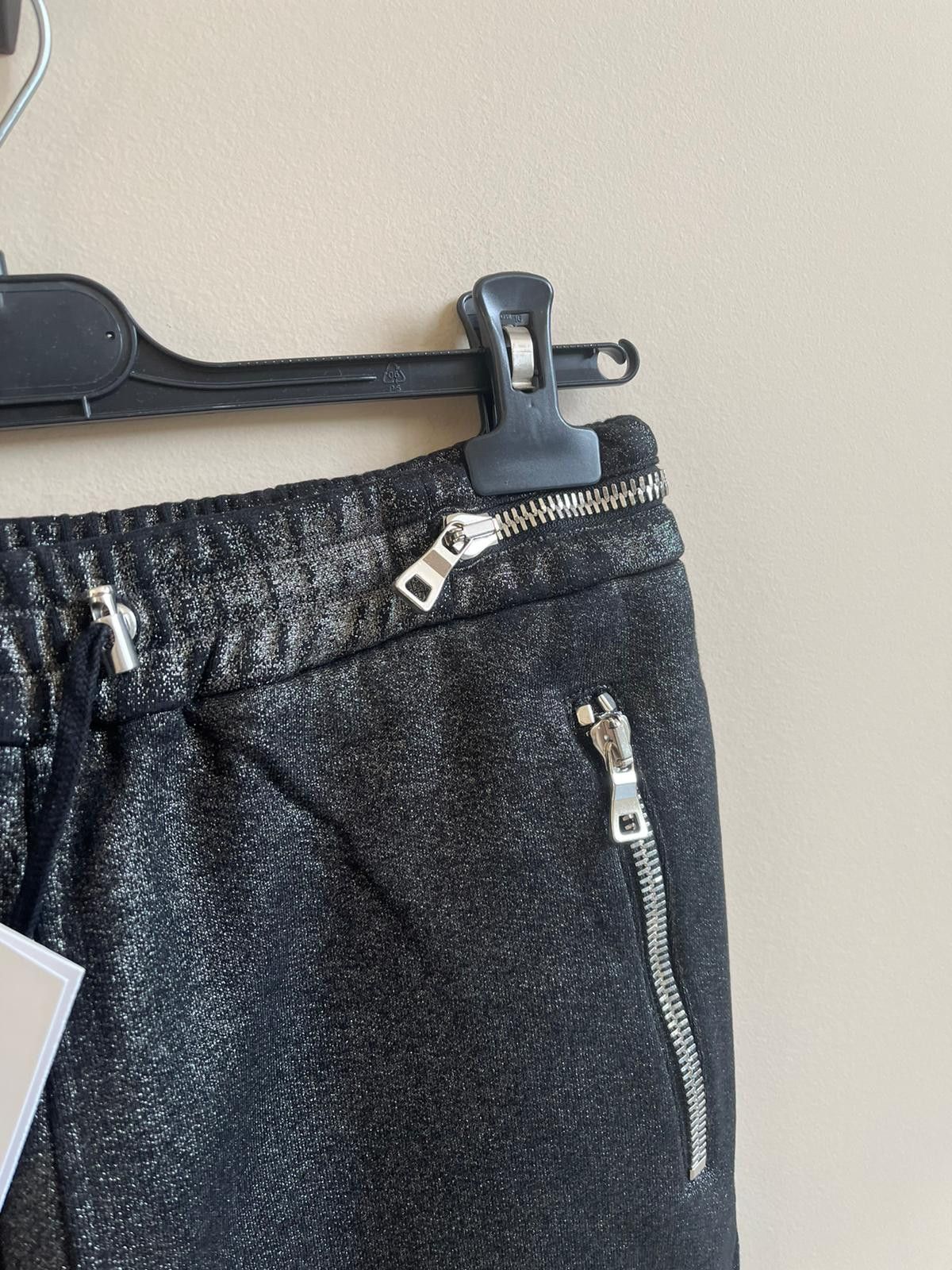 Balmain Metallic Dark Grey Biker Sweats in Dark Grey Size US 32 / EU 48 - 11 Thumbnail