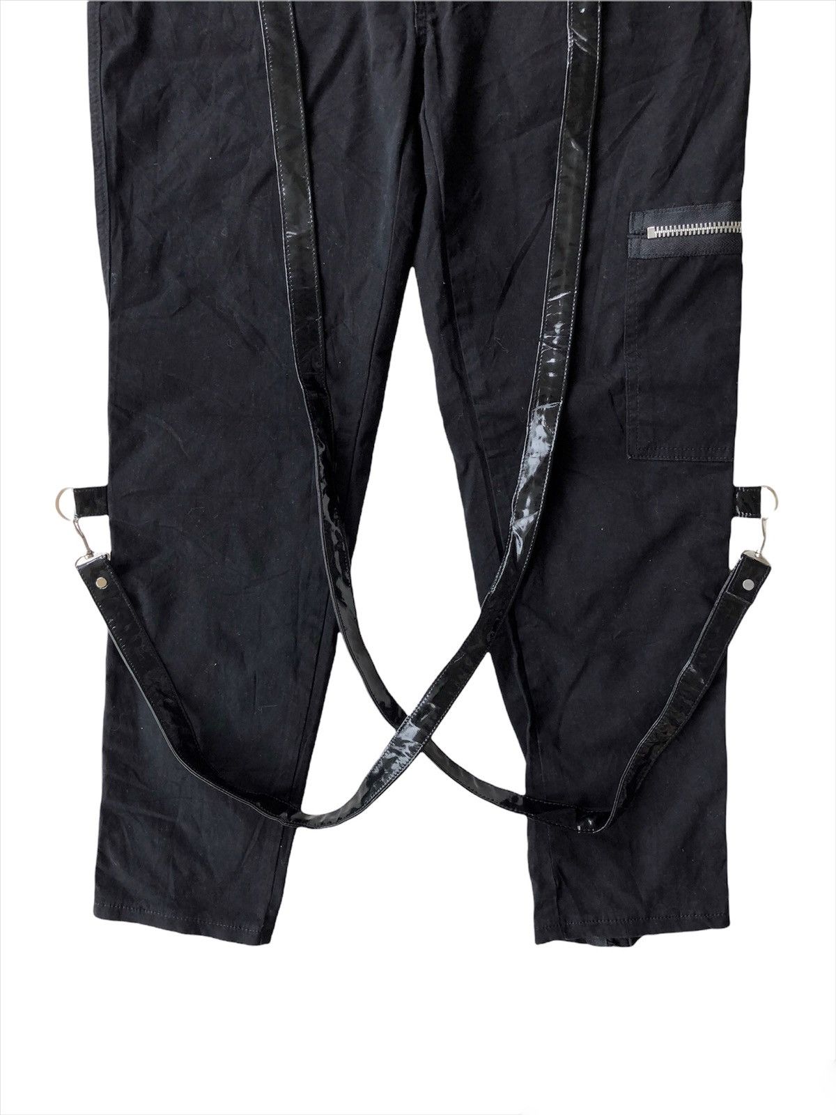 BERNINGS SHO Widow 🇯🇵 Bondage Parachute Zipper Pants with Suspender Size US 34 / EU 50 - 4 Thumbnail