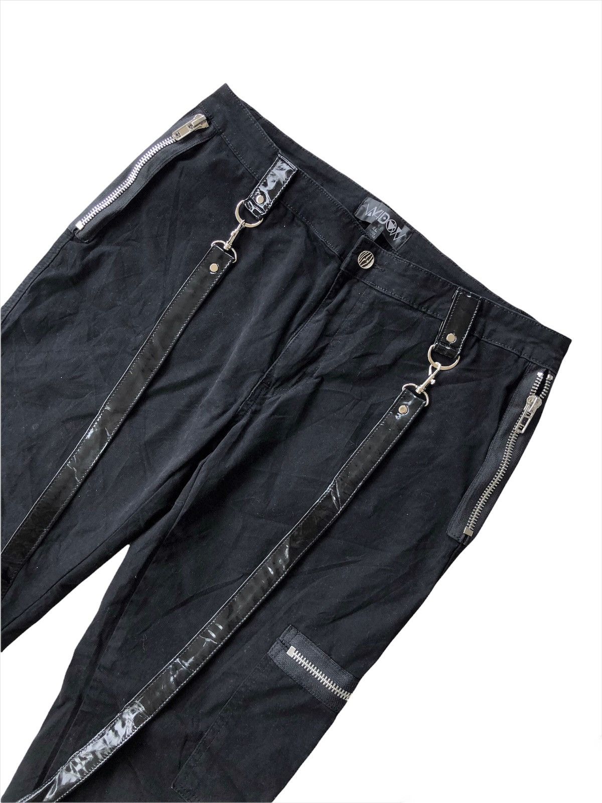 BERNINGS SHO Widow 🇯🇵 Bondage Parachute Zipper Pants with Suspender Size US 34 / EU 50 - 3 Thumbnail