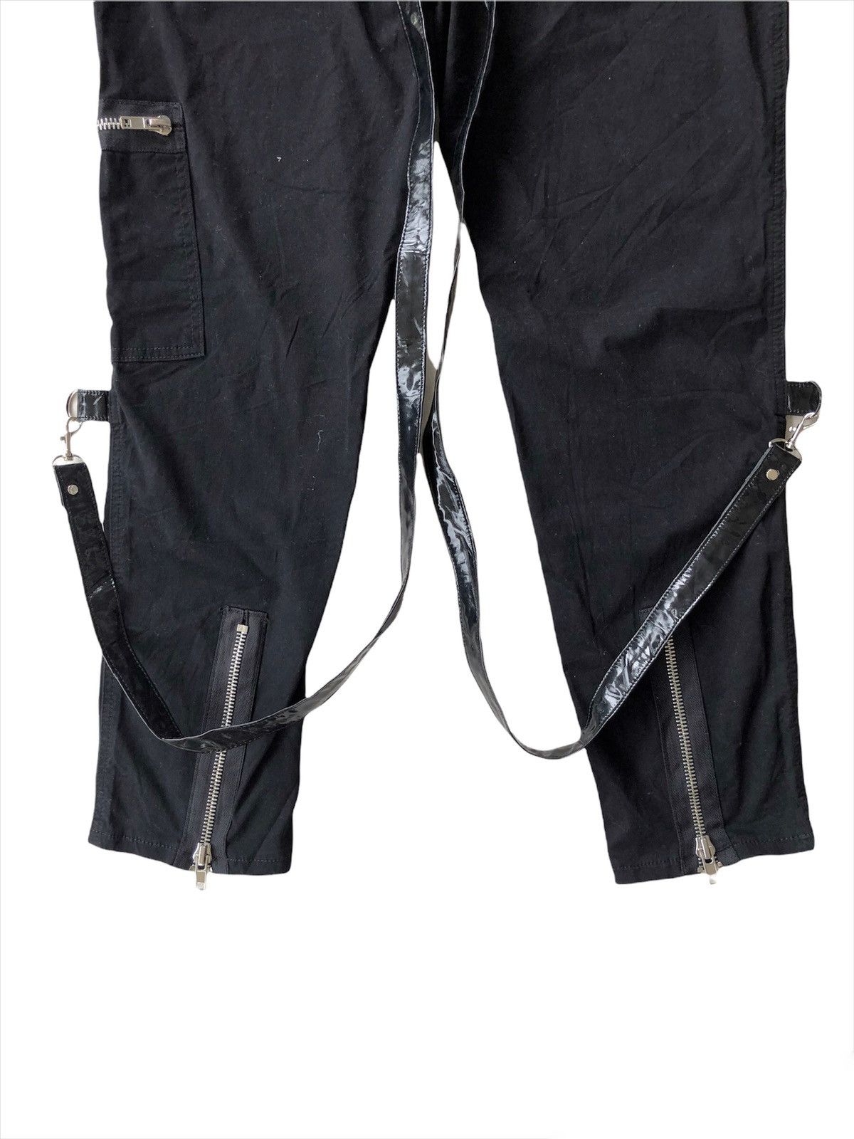 BERNINGS SHO Widow 🇯🇵 Bondage Parachute Zipper Pants with Suspender Size US 34 / EU 50 - 6 Thumbnail
