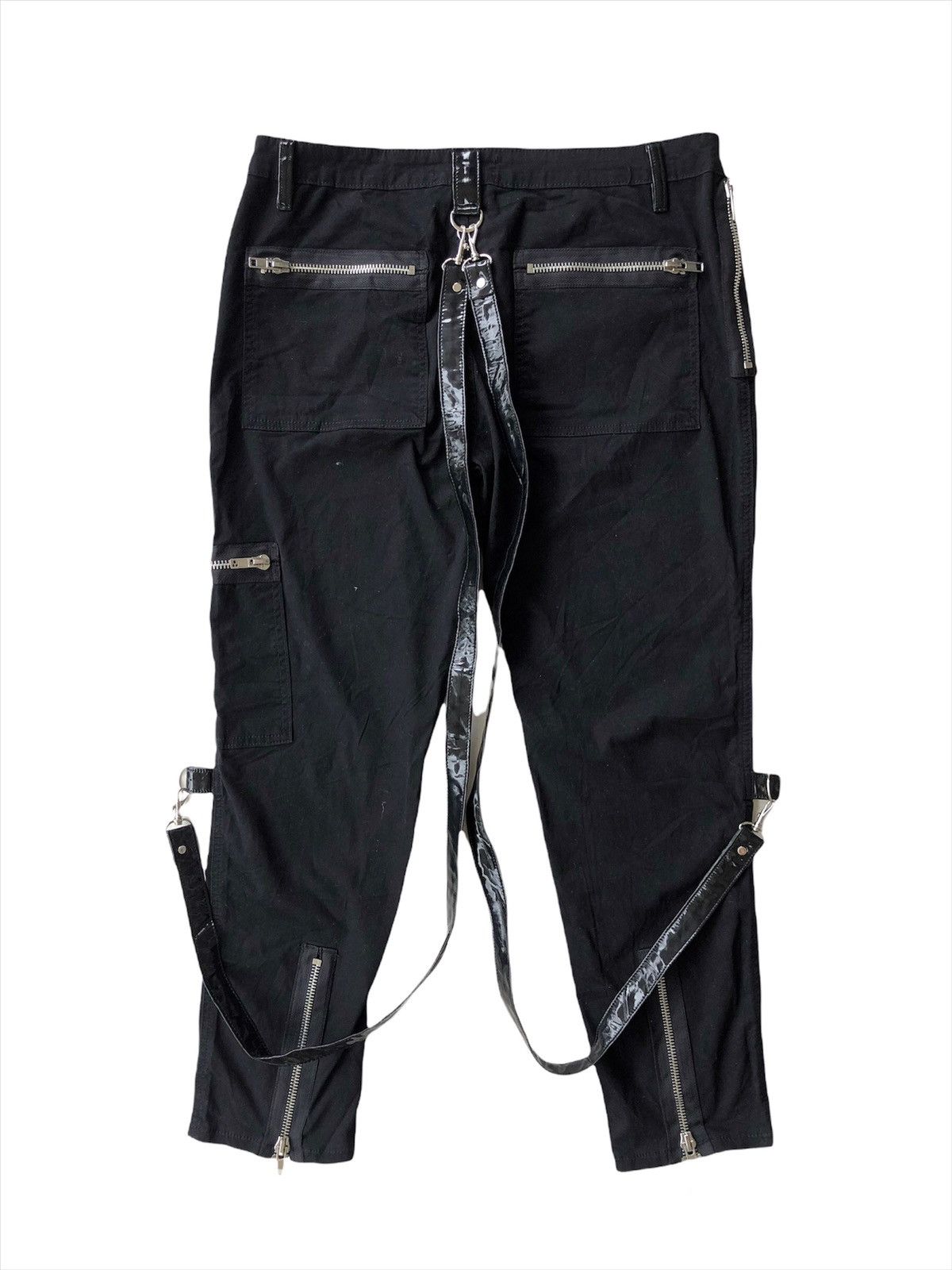 BERNINGS SHO Widow 🇯🇵 Bondage Parachute Zipper Pants with Suspender Size US 34 / EU 50 - 2 Thumbnail
