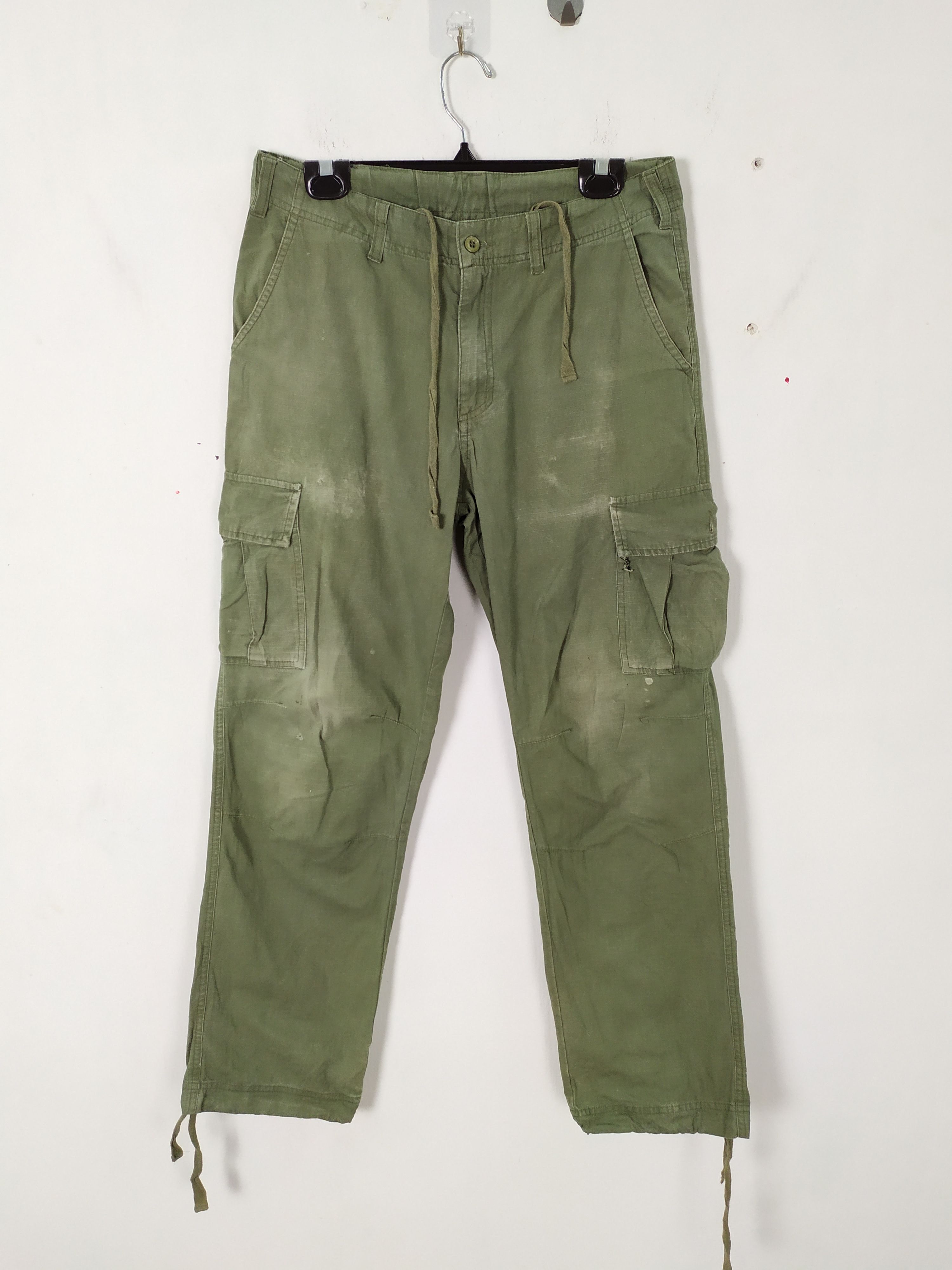 Japanese Brand JAPANESE RIPTOP FADED CARGO PANTS MULTIPOCKET Size US 32 / EU 48 - 1 Thumbnail