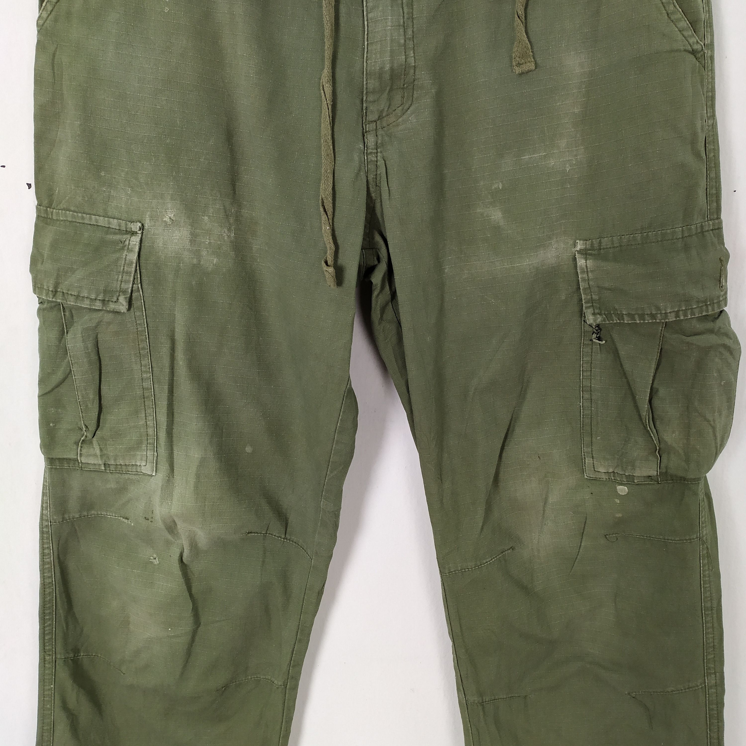 Japanese Brand JAPANESE RIPTOP FADED CARGO PANTS MULTIPOCKET Size US 32 / EU 48 - 4 Thumbnail