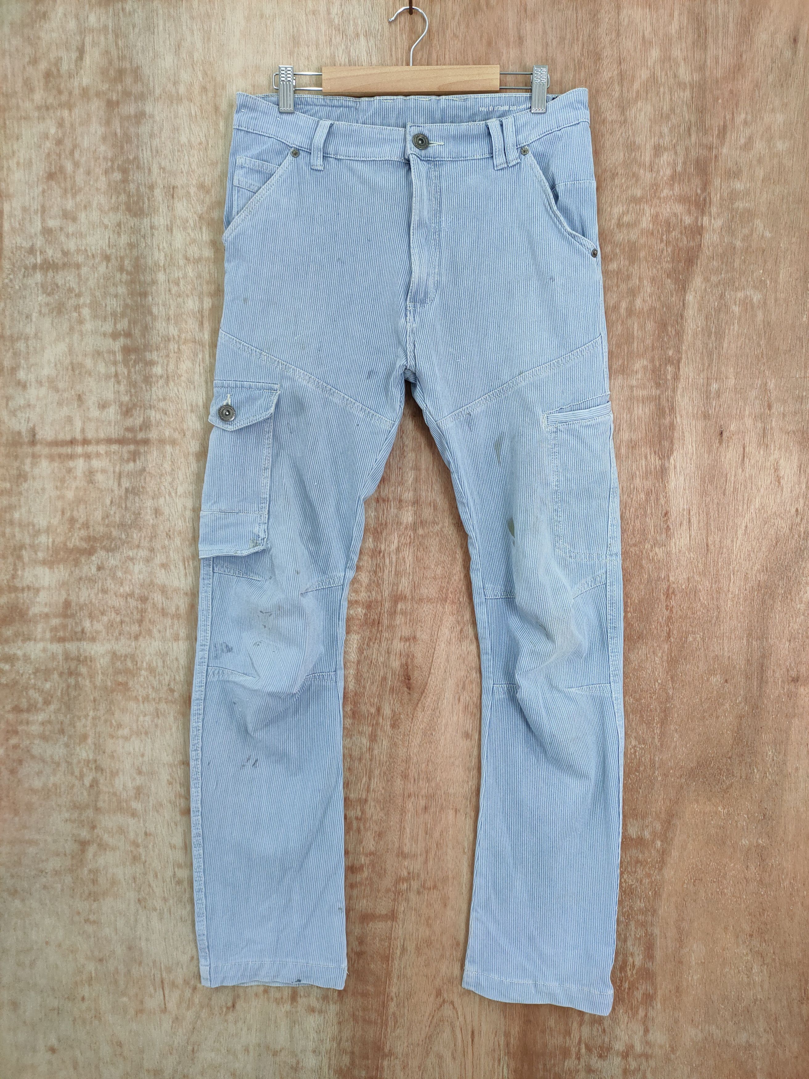 Japanese Brand × Vintage JAPAN STRECHT FADED/STAIN CARGO PANTS Size US 33 - 6 Thumbnail