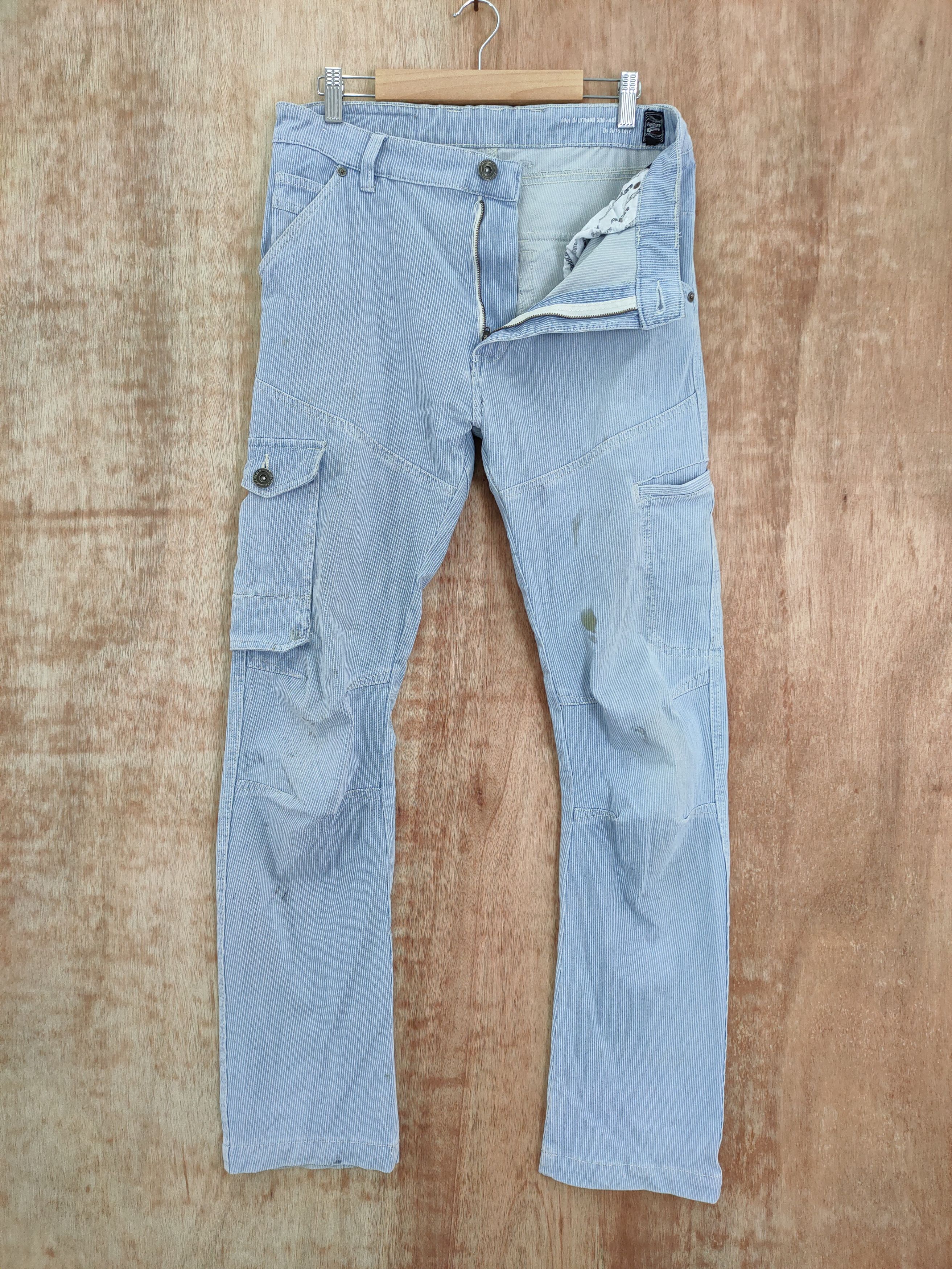 Japanese Brand × Vintage JAPAN STRECHT FADED/STAIN CARGO PANTS Size US 33 - 1 Thumbnail