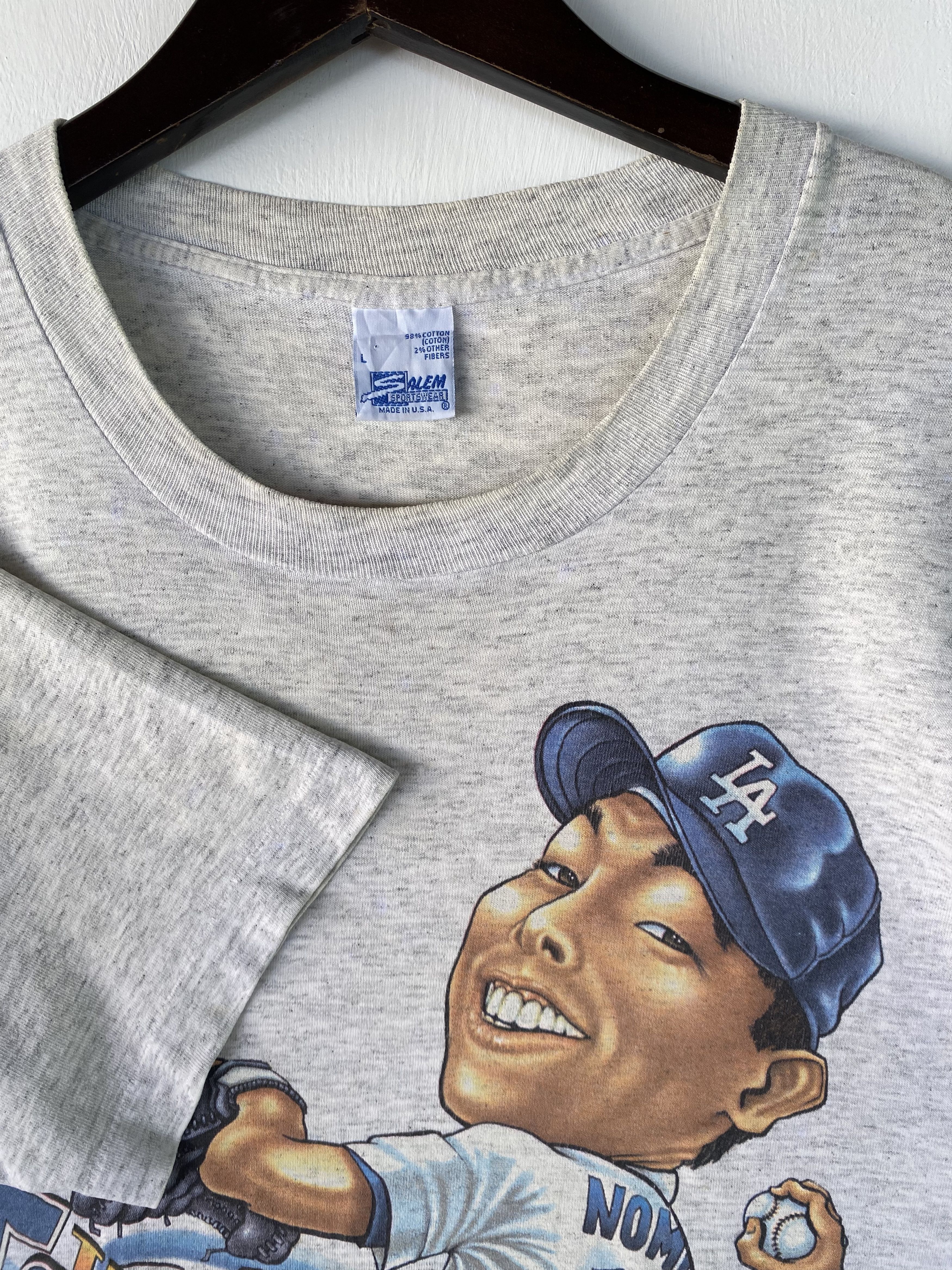 MLB VINTAGE DODGERS Los Angeles Baseball Nomo Tornado MLB shirt Size US L / EU 52-54 / 3 - 2 Thumbnail