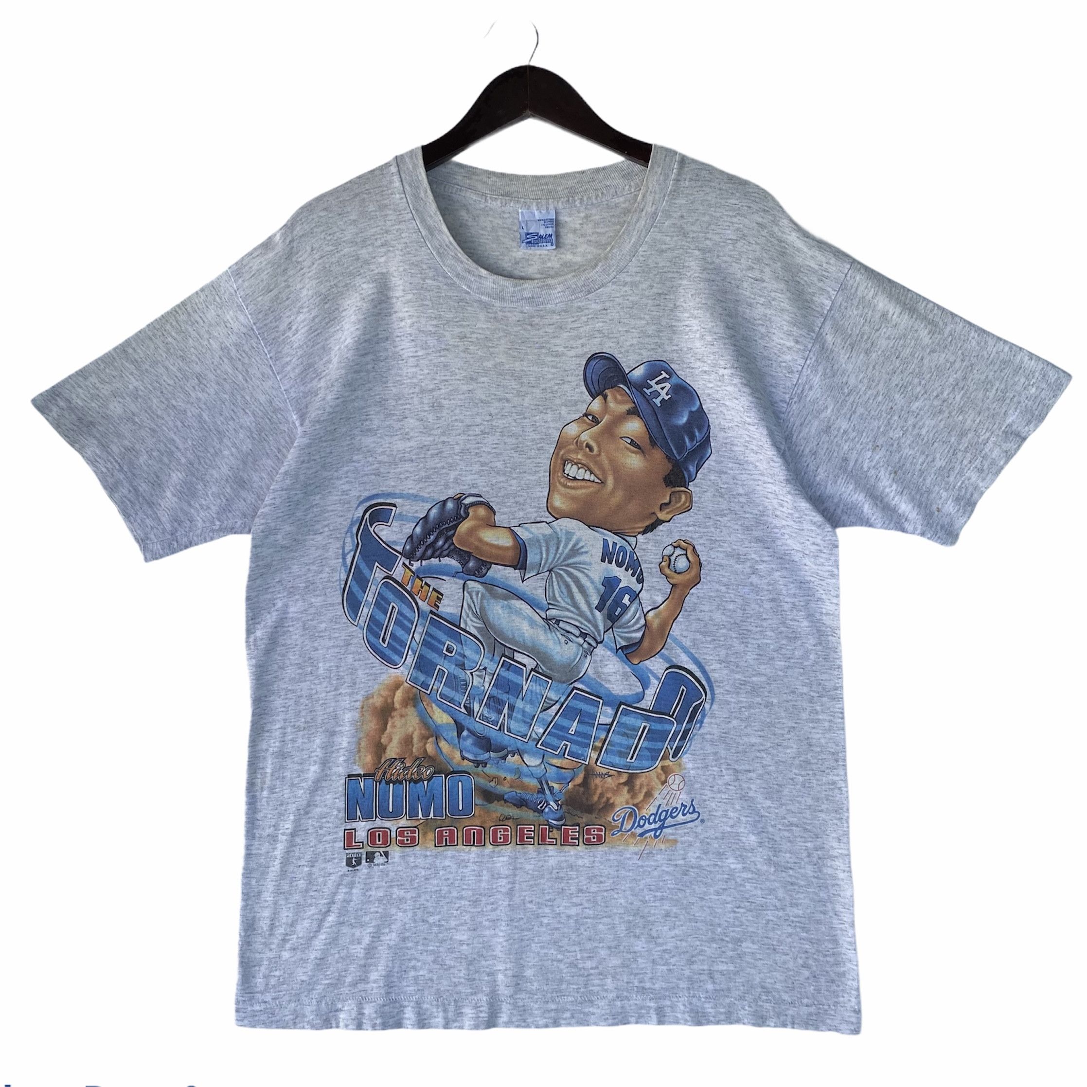 MLB VINTAGE DODGERS Los Angeles Baseball Nomo Tornado MLB shirt Size US L / EU 52-54 / 3 - 1 Thumbnail