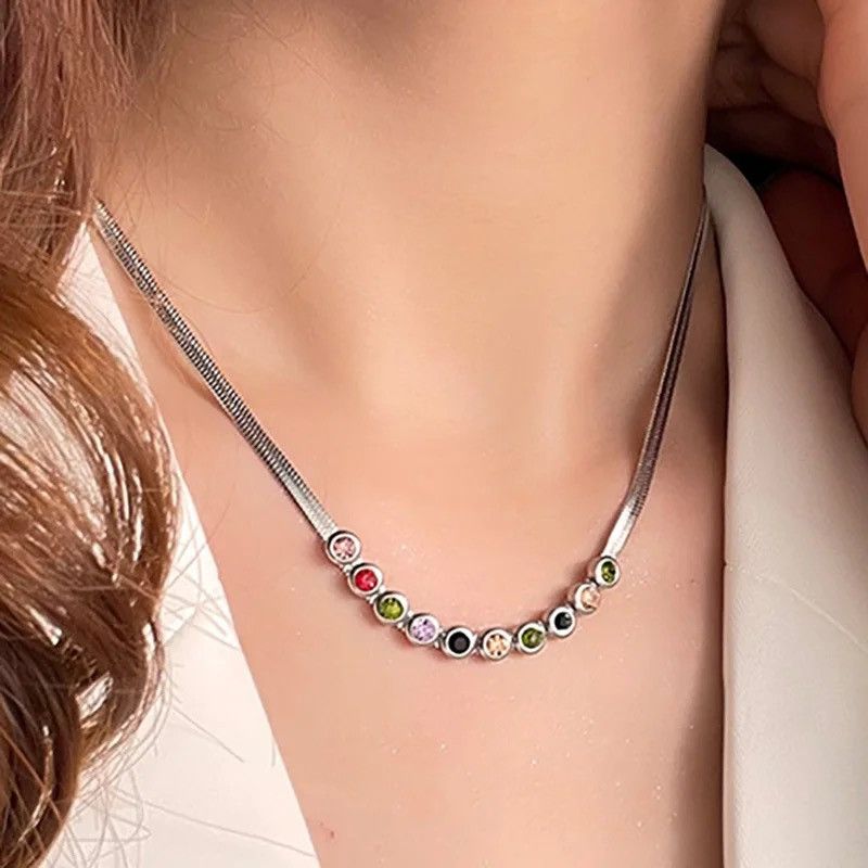 Jewelry Elegant Sparkling Zircons Pendant Necklace Size ONE SIZE - 3 Thumbnail
