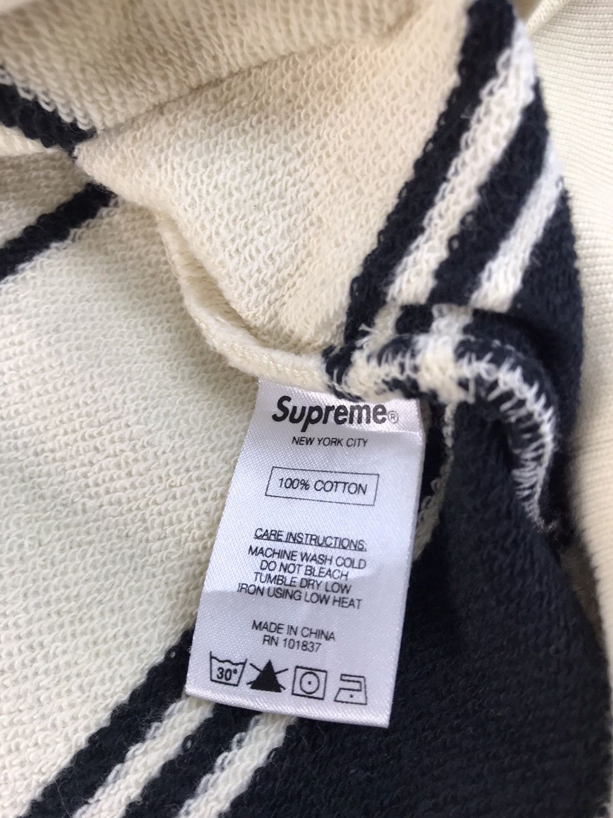 Other Supreme New York Striped Pull Over Hoodies Embroidery Logo Size US M / EU 48-50 / 2 - 8 Thumbnail