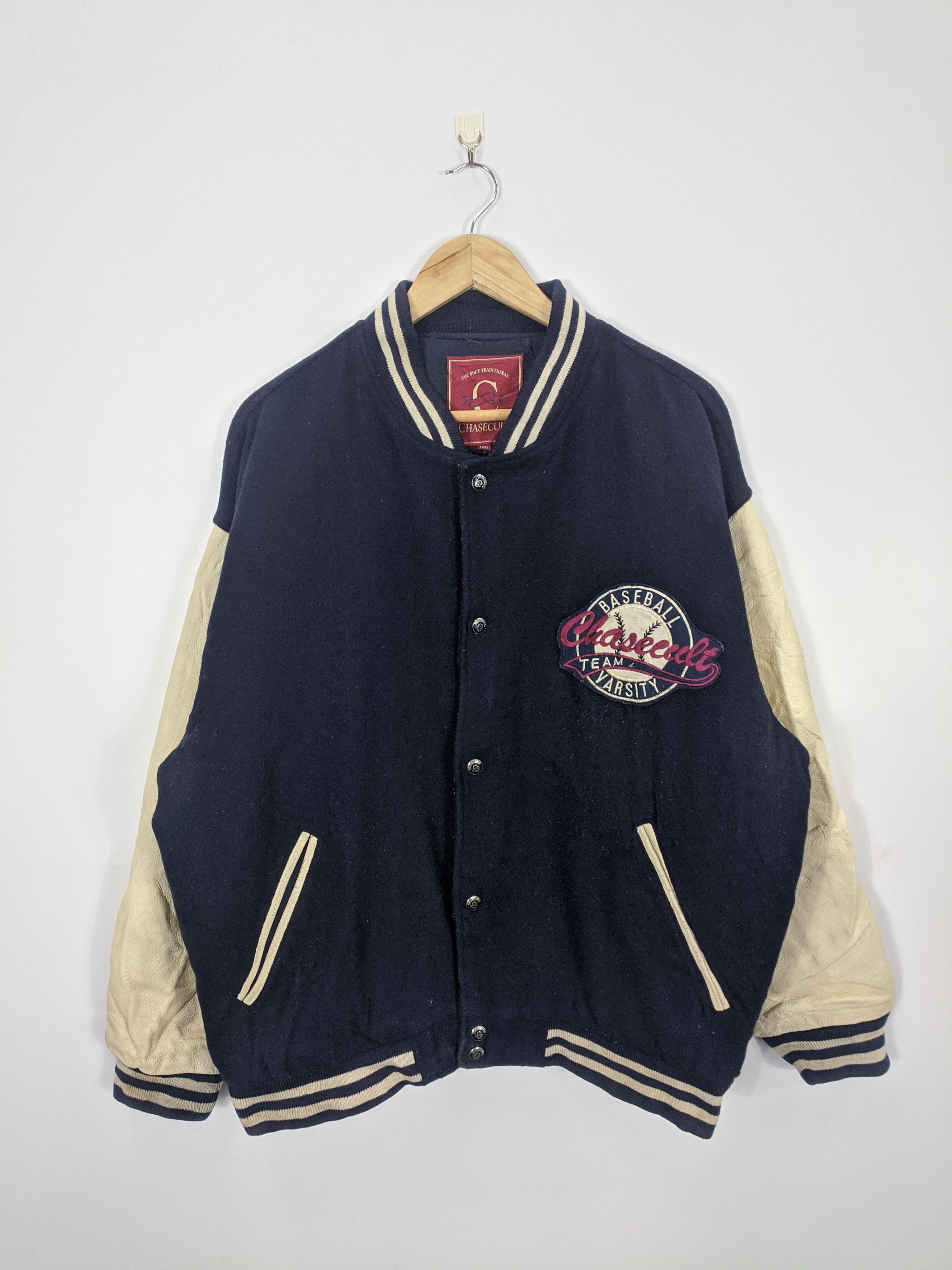 MLB Vintage 90s Chasecult Varsity Jacket Leather V0157 Size US XL / EU 56 / 4 - 2 Thumbnail