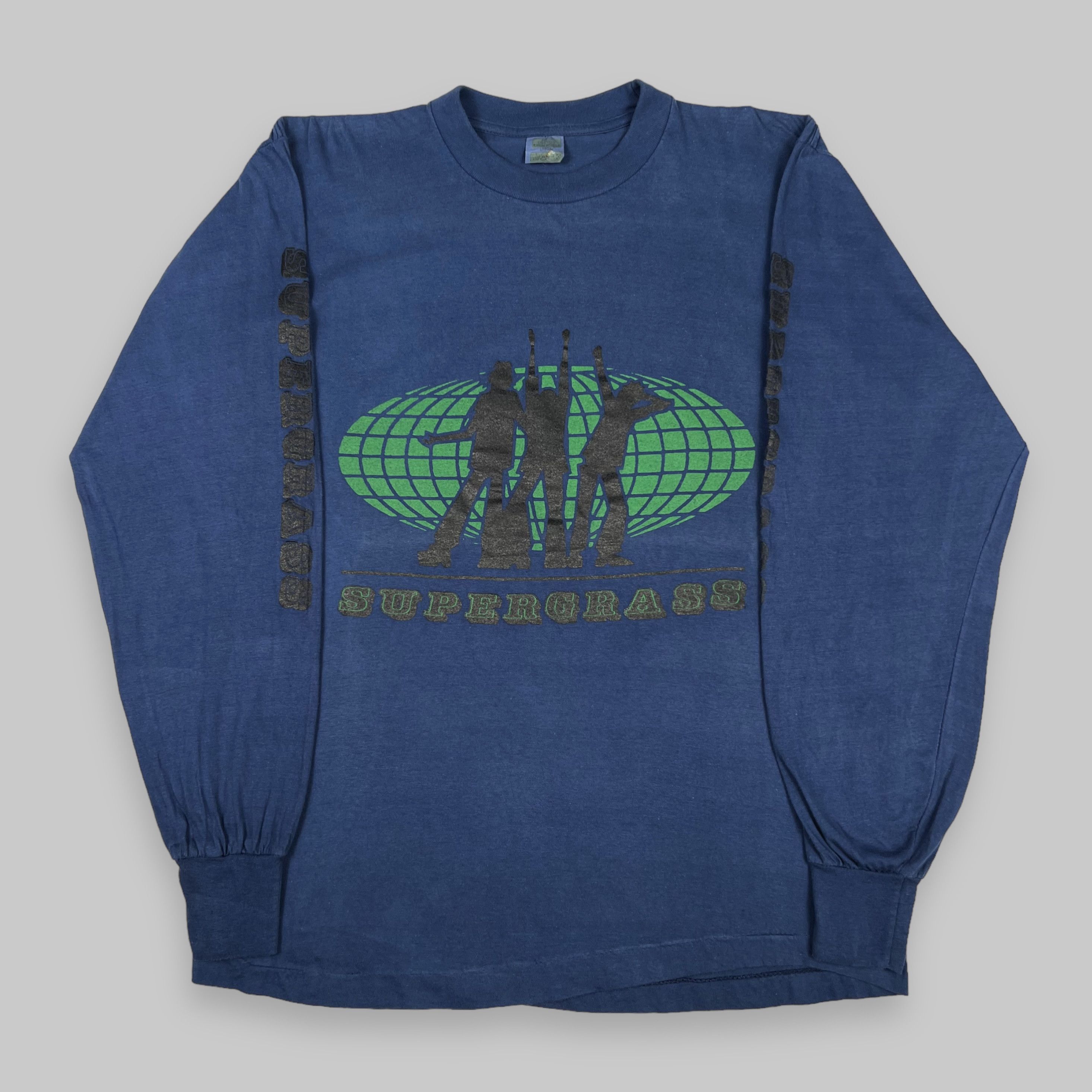 Band Tees Vintage 90s Supergrass Logo Britpop UK Long Sleeved T Shirt Size US L / EU 52-54 / 3 - 2 Thumbnail