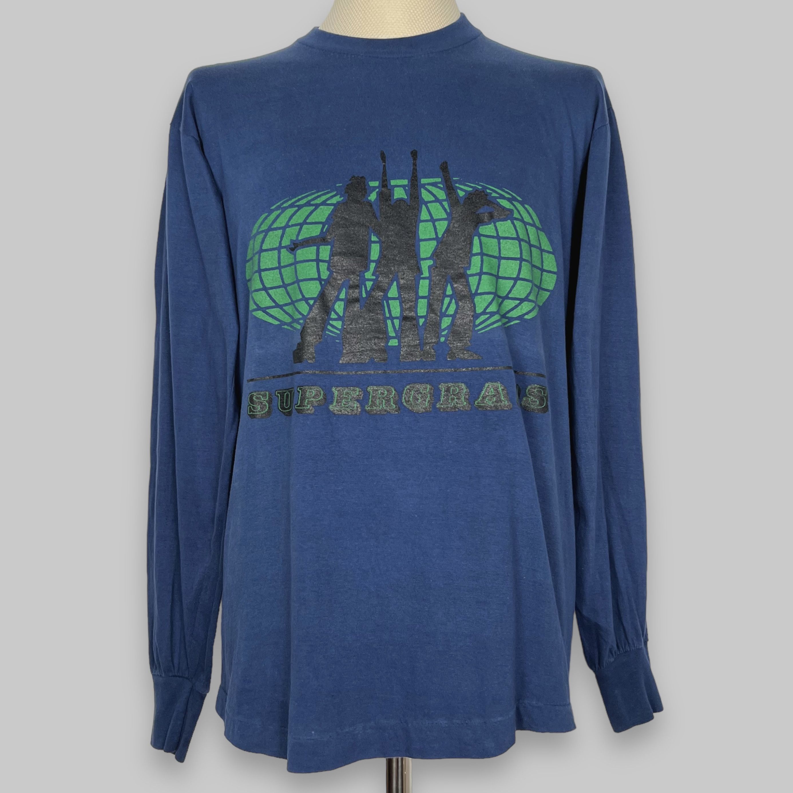 Band Tees Vintage 90s Supergrass Logo Britpop UK Long Sleeved T Shirt Size US L / EU 52-54 / 3 - 1 Thumbnail