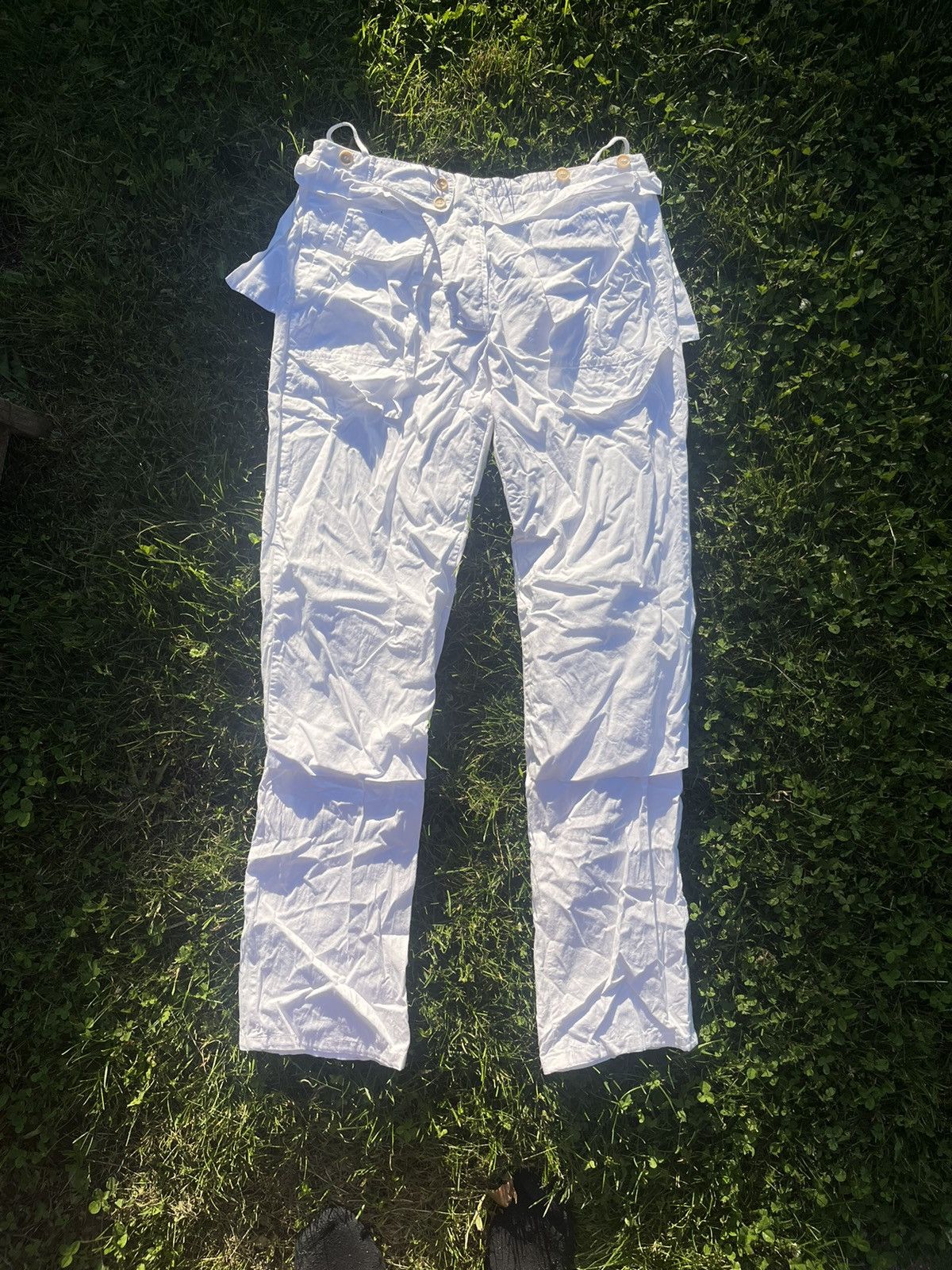 Helmut Lang Helmut Lang SS 03 Archive Inside Out Pants White | Grailed