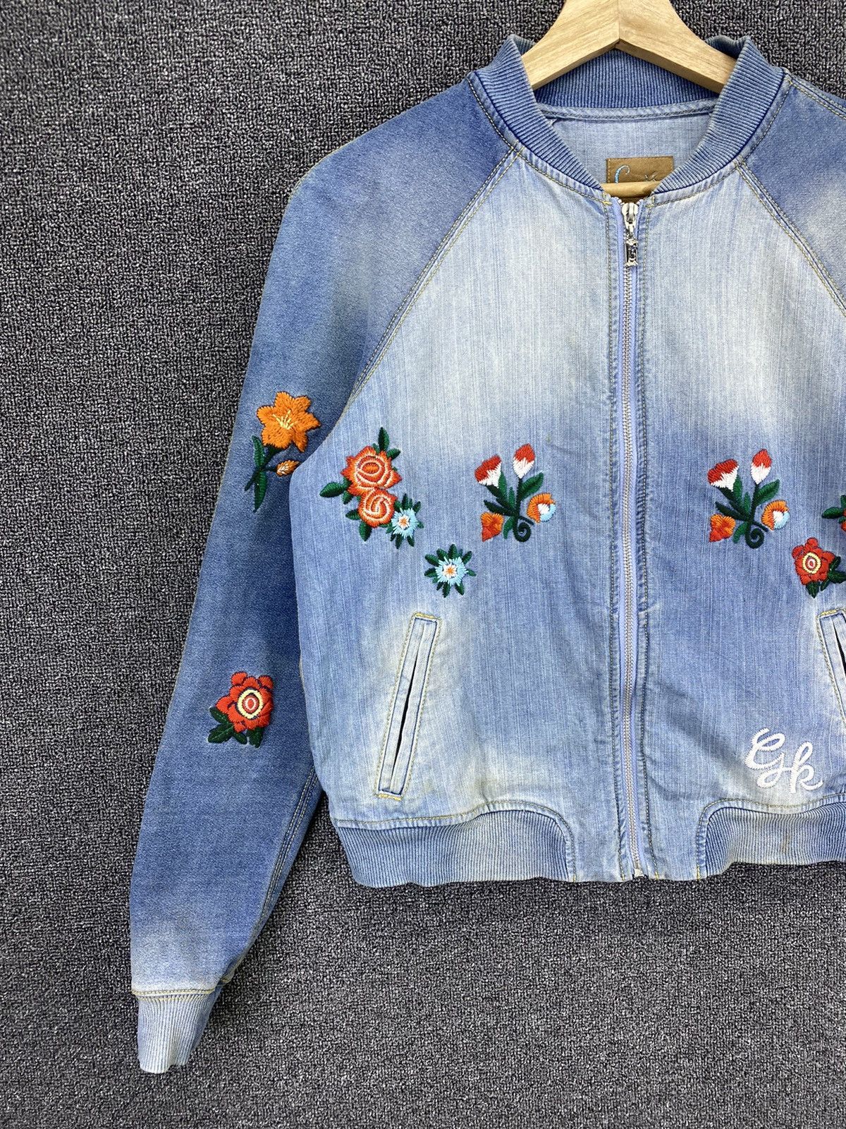 Vintage Vintage Goji Italia Cactus Flowering Embroidery Denim Jacket Size M / US 6-8 / IT 42-44 - 3 Thumbnail