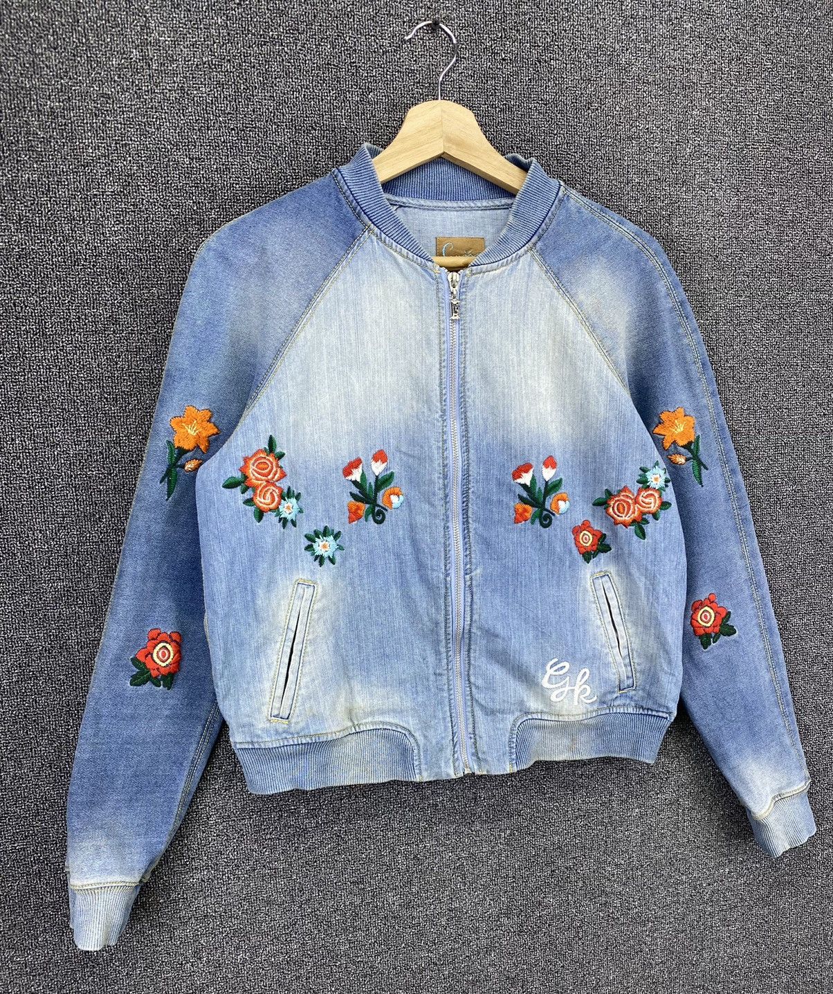 Vintage Vintage Goji Italia Cactus Flowering Embroidery Denim Jacket Size M / US 6-8 / IT 42-44 - 2 Thumbnail