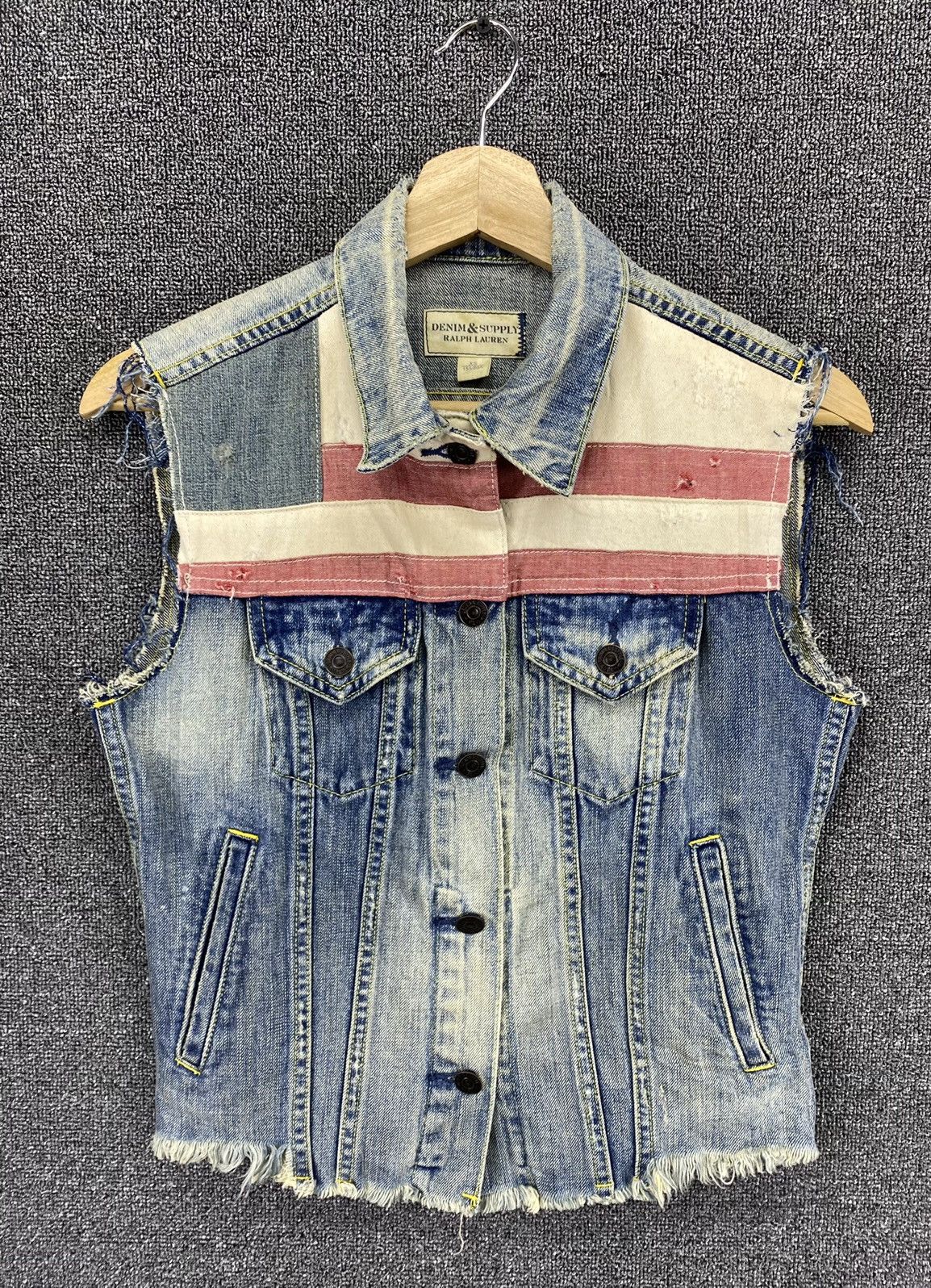 Ralph Lauren Vintage Denim Supply Ralph Lauren ButtonUp Rare Denim Vest Grailed