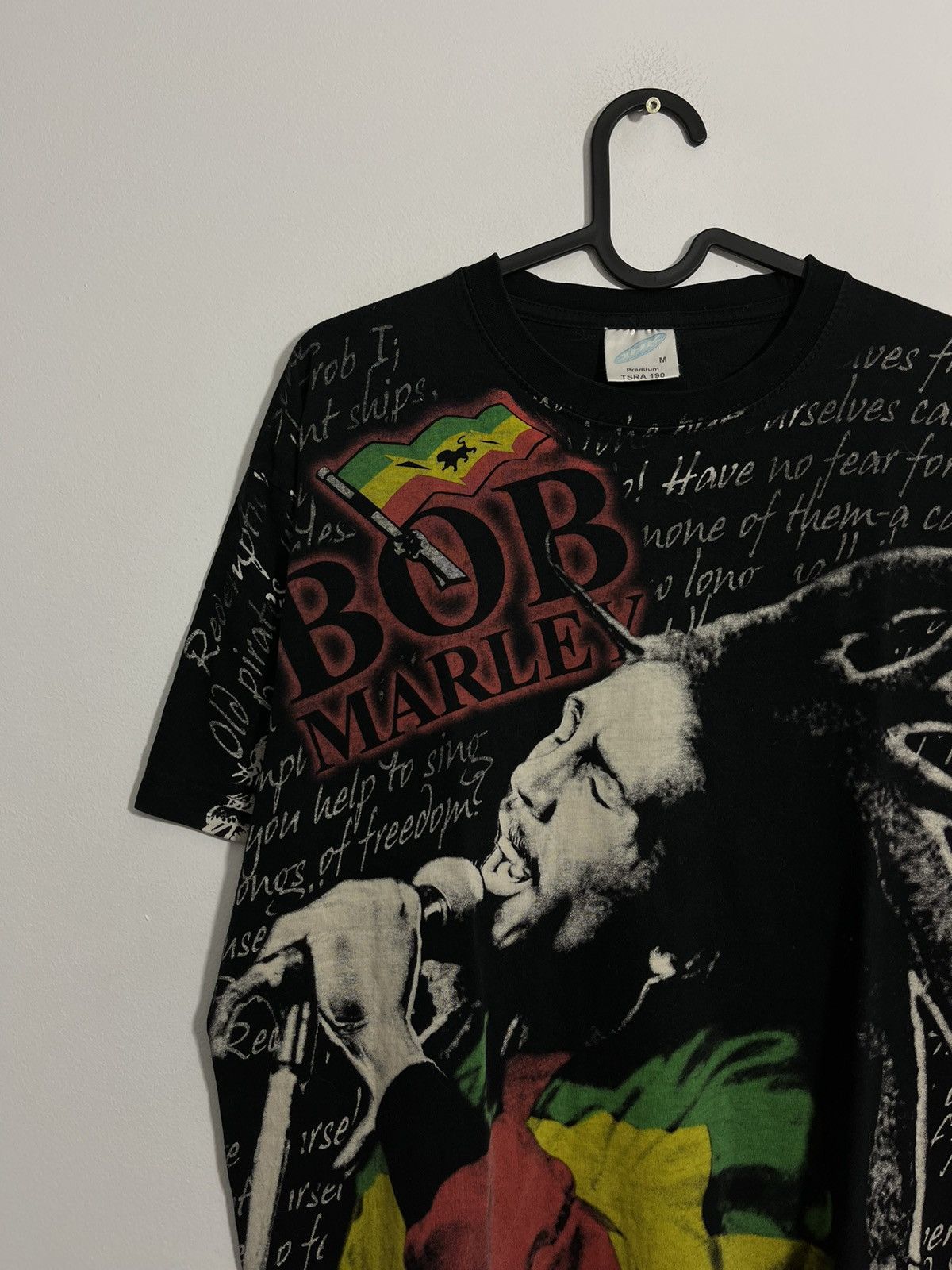 Bob Marley × Rap Tees × Vintage Bob Marley 00s Vintage "Redemption Song" Reggae HipHop Tee Size US M / EU 48-50 / 2 - 3 Thumbnail