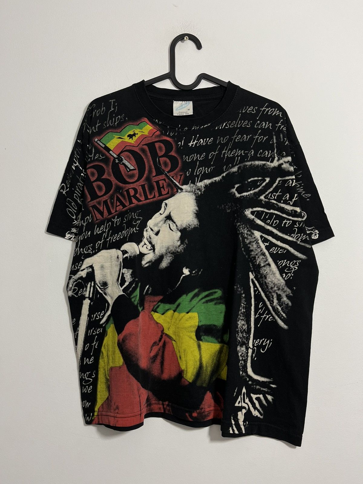 Bob Marley × Rap Tees × Vintage Bob Marley 00s Vintage "Redemption Song" Reggae HipHop Tee Size US M / EU 48-50 / 2 - 2 Thumbnail