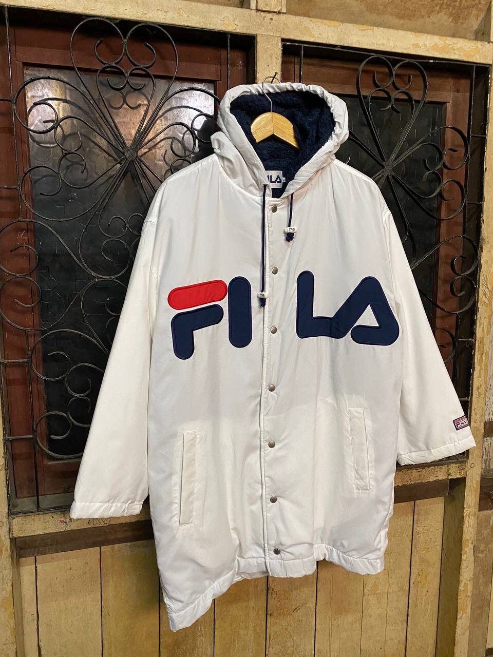 Fila VINTAGE FILA HOODED BIG LOGO FLEECE LINED Size US L / EU 52-54 / 3 - 2 Thumbnail