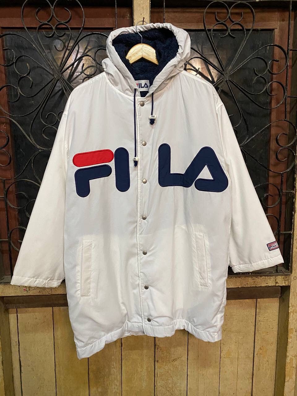 Fila VINTAGE FILA HOODED BIG LOGO FLEECE LINED Size US L / EU 52-54 / 3 - 1 Thumbnail